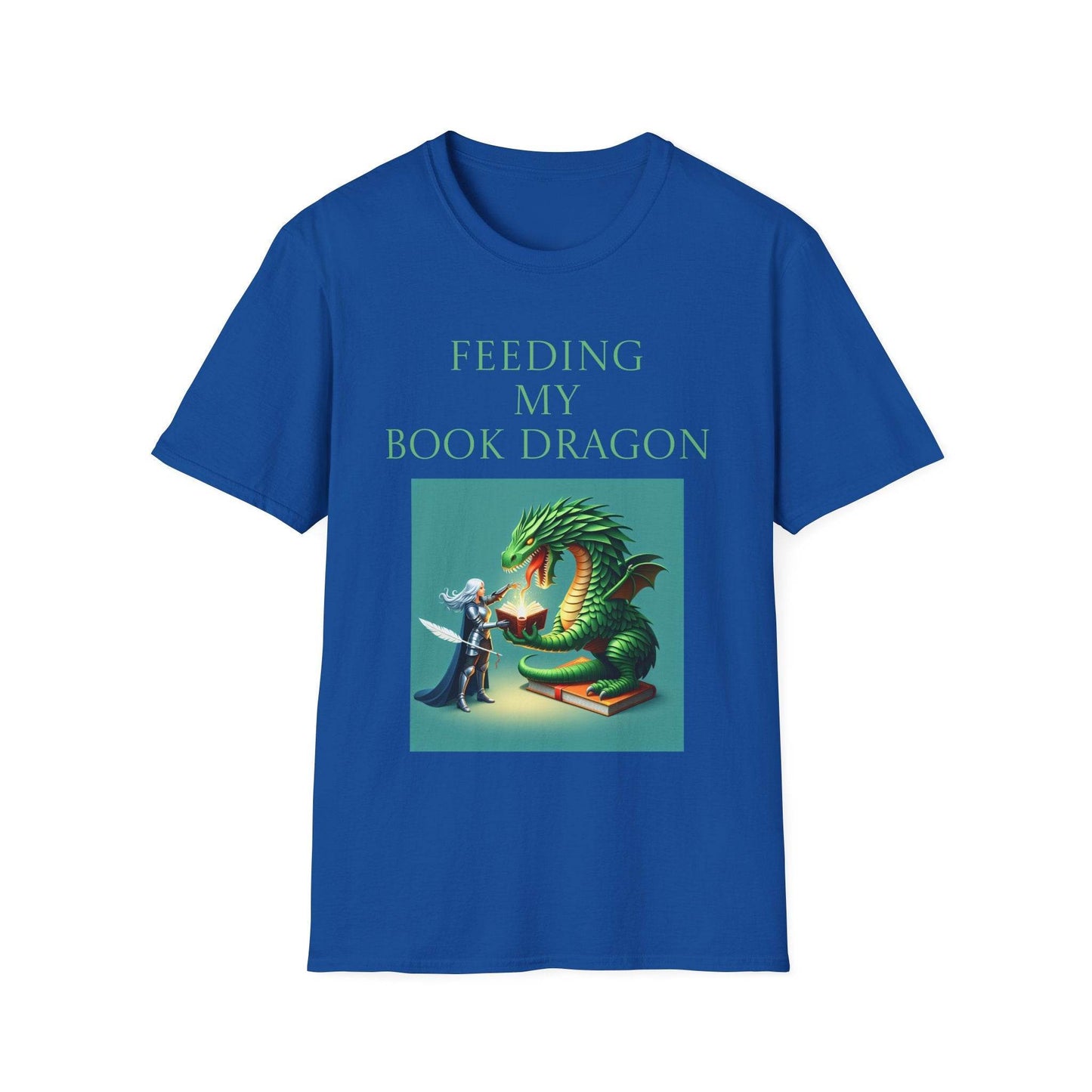 Unisex Softstyle T-Shirt - 'Book Dragon' - The Dreamer's Bookshop.