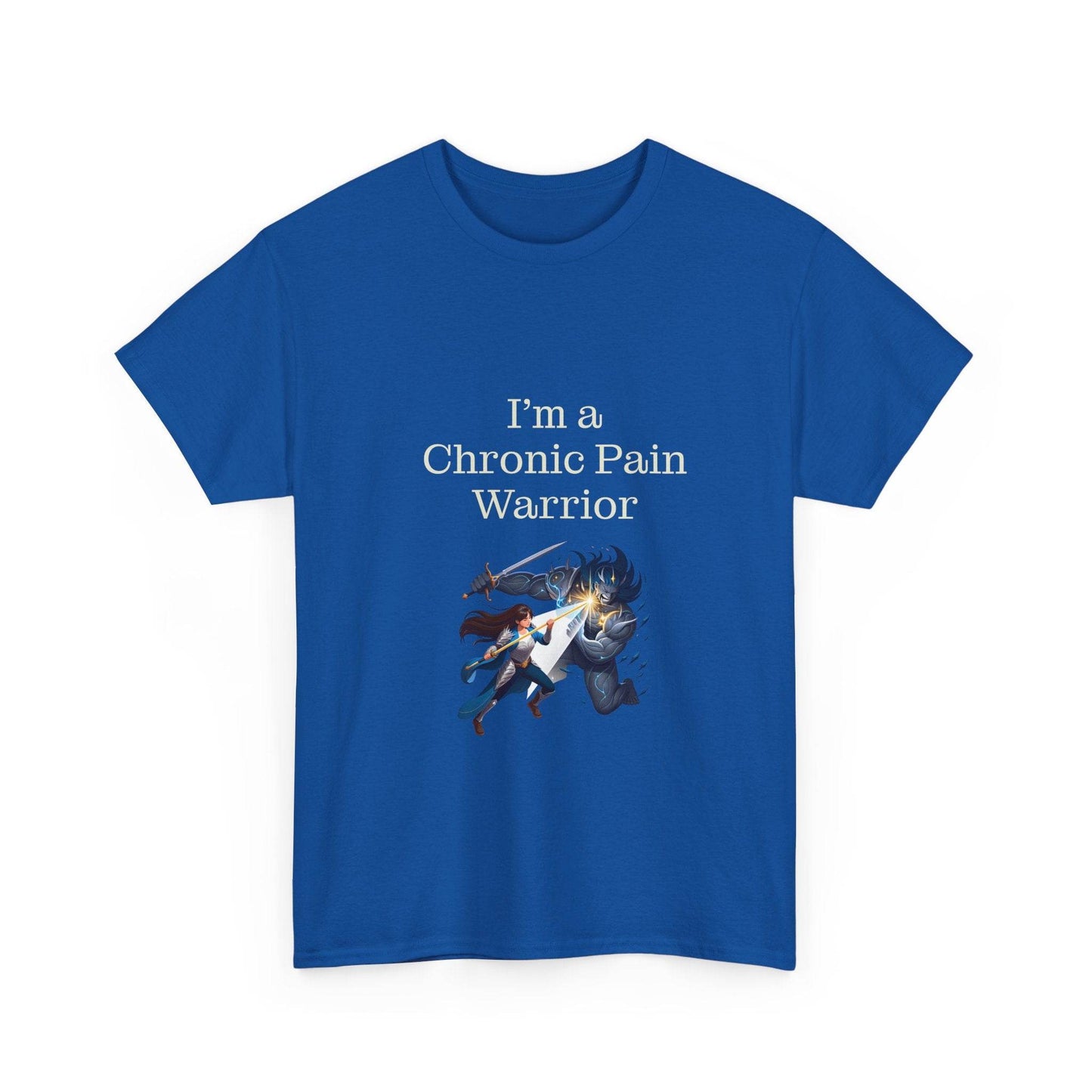 Chronic Pain Warrior Unisex Heavy Cotton Tee - Empowering Apparel for Health Awareness - The Dreamer's Bookshop.