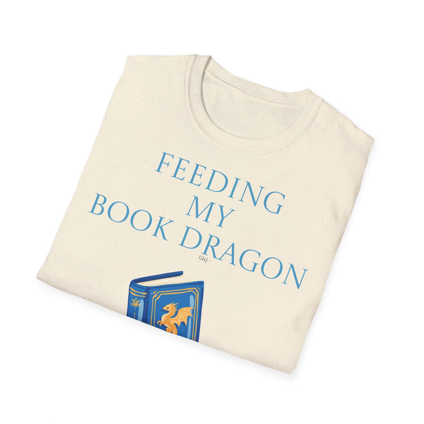 Inspirational Unisex Softstyle T-Shirt - 'Book Dragon' Motivational Design