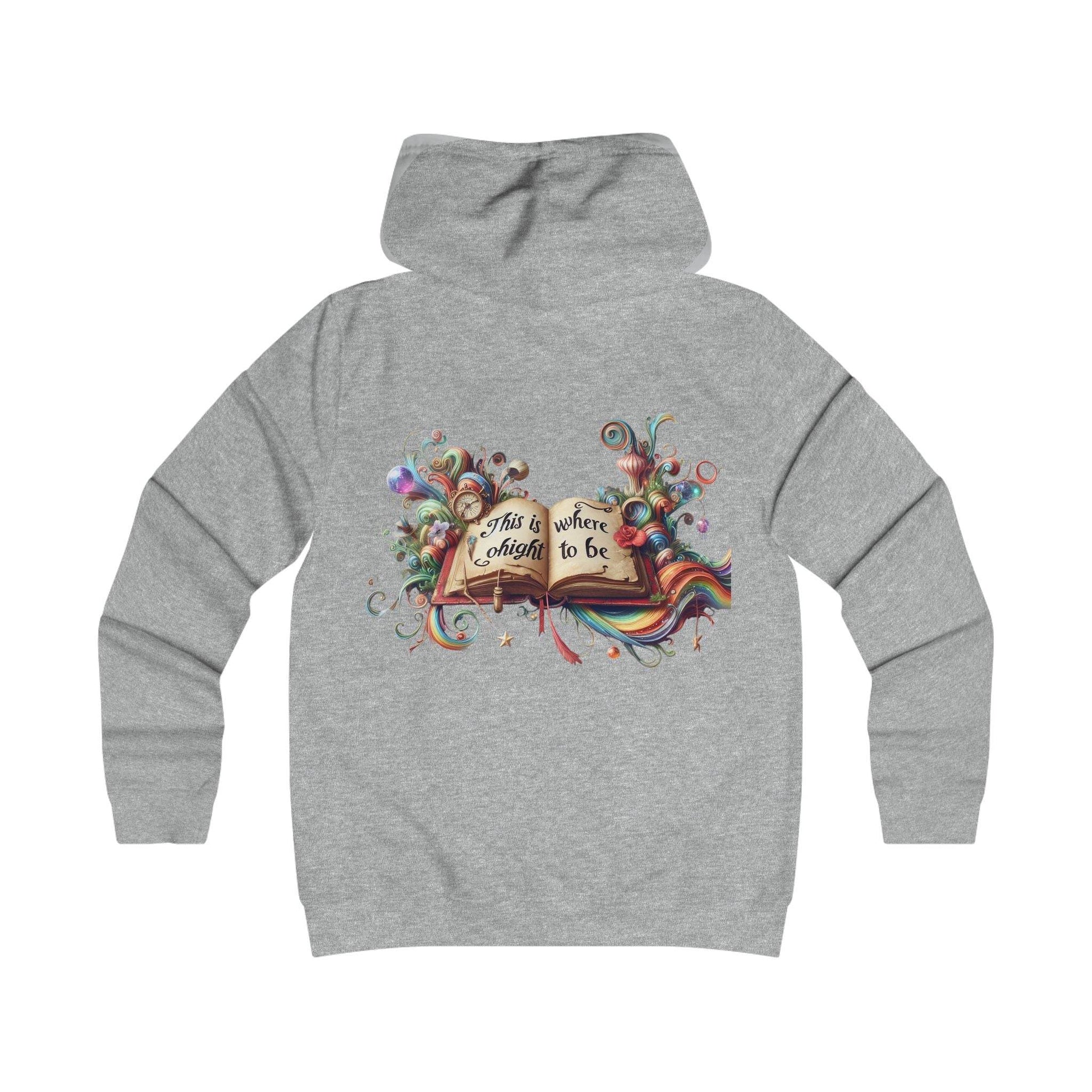 Girlie Heart & Dreams College Hoodie - Cozy Style for women - The Dreamer's Bookshop.