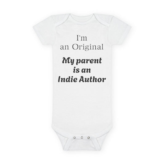 US - Cute Indie Author Baby Bodysuit - Organic Onesie for Creative Families - The Dreamer's Bookshop.