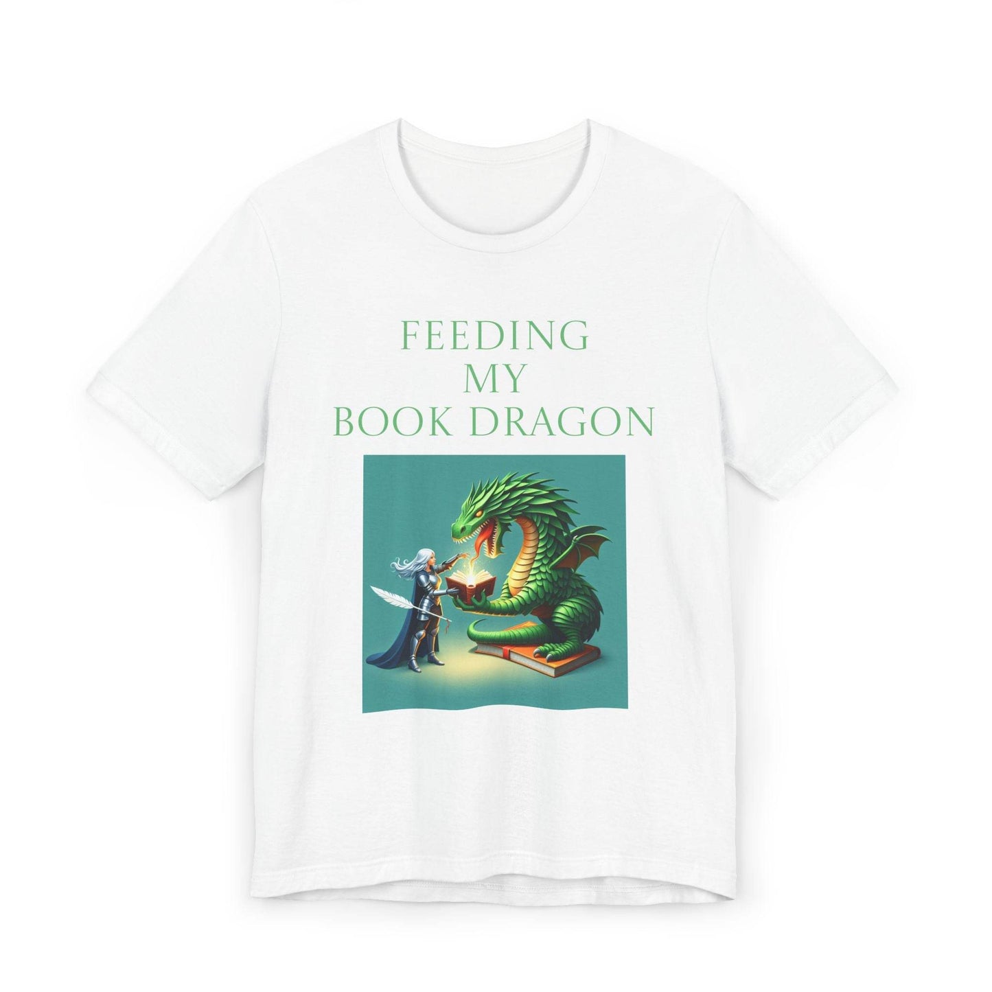 Unisex Jersey T-Shirt - Book Dragon - The Dreamer's Bookshop.