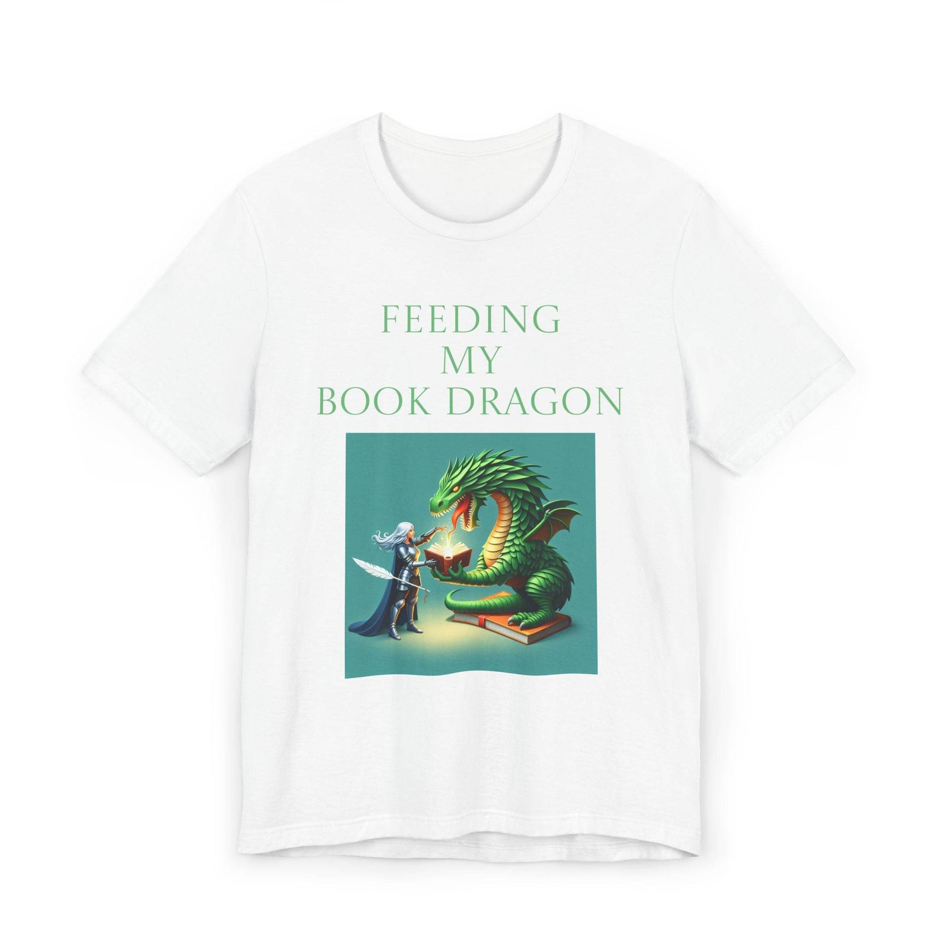Unisex Jersey T-Shirt - Book Dragon - The Dreamer's Bookshop.