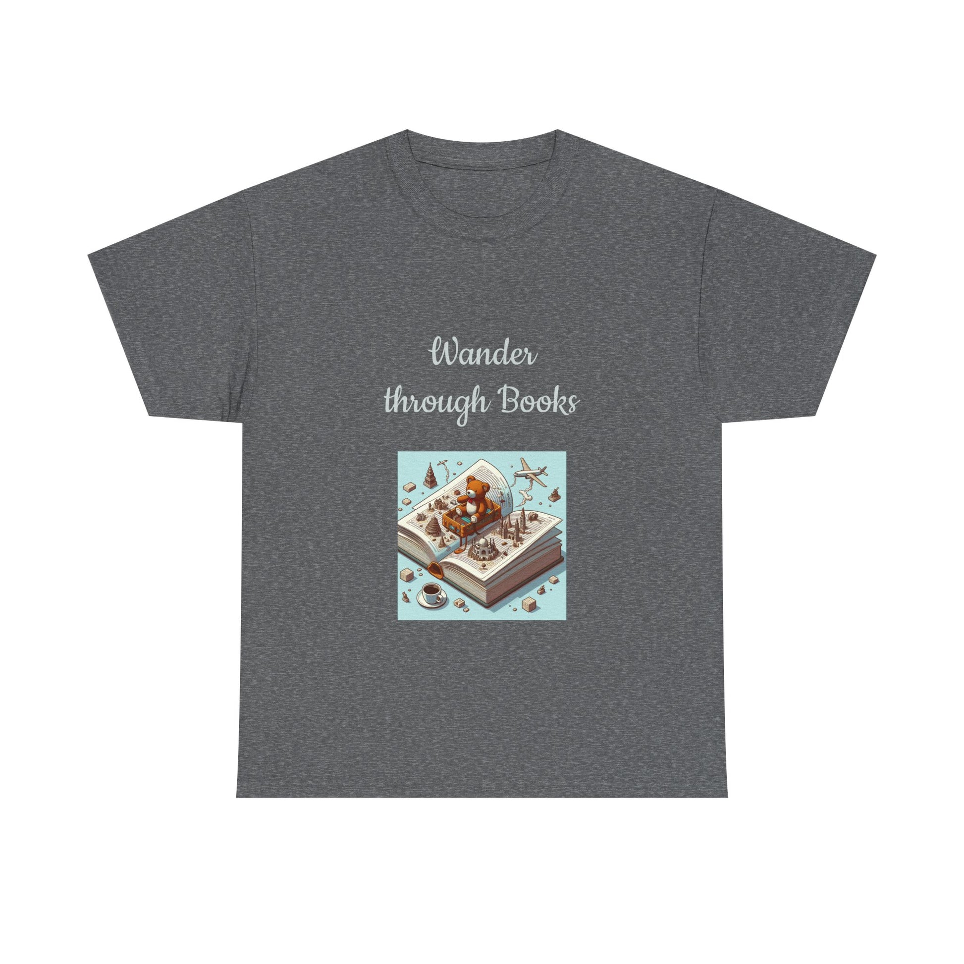 Book Lover's Unisex Heavy Cotton Tee - "Wander" - The Dreamer's Bookshop.