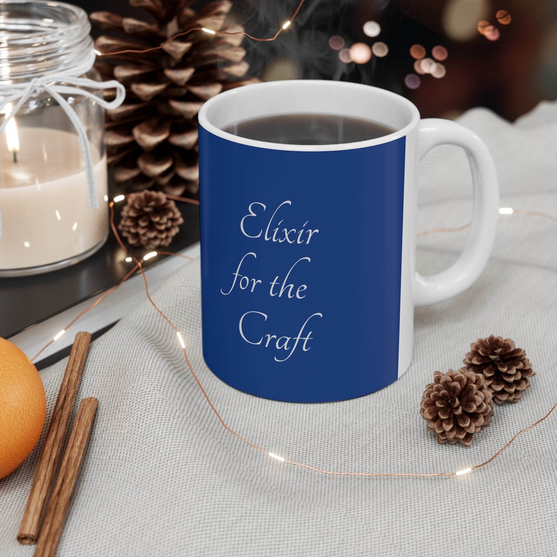 Inspiring Ceramic Coffee Mug - 'Elixir for the Craft' - Perfect Gift for Coffee Lovers - The Dreamer's Bookshop.