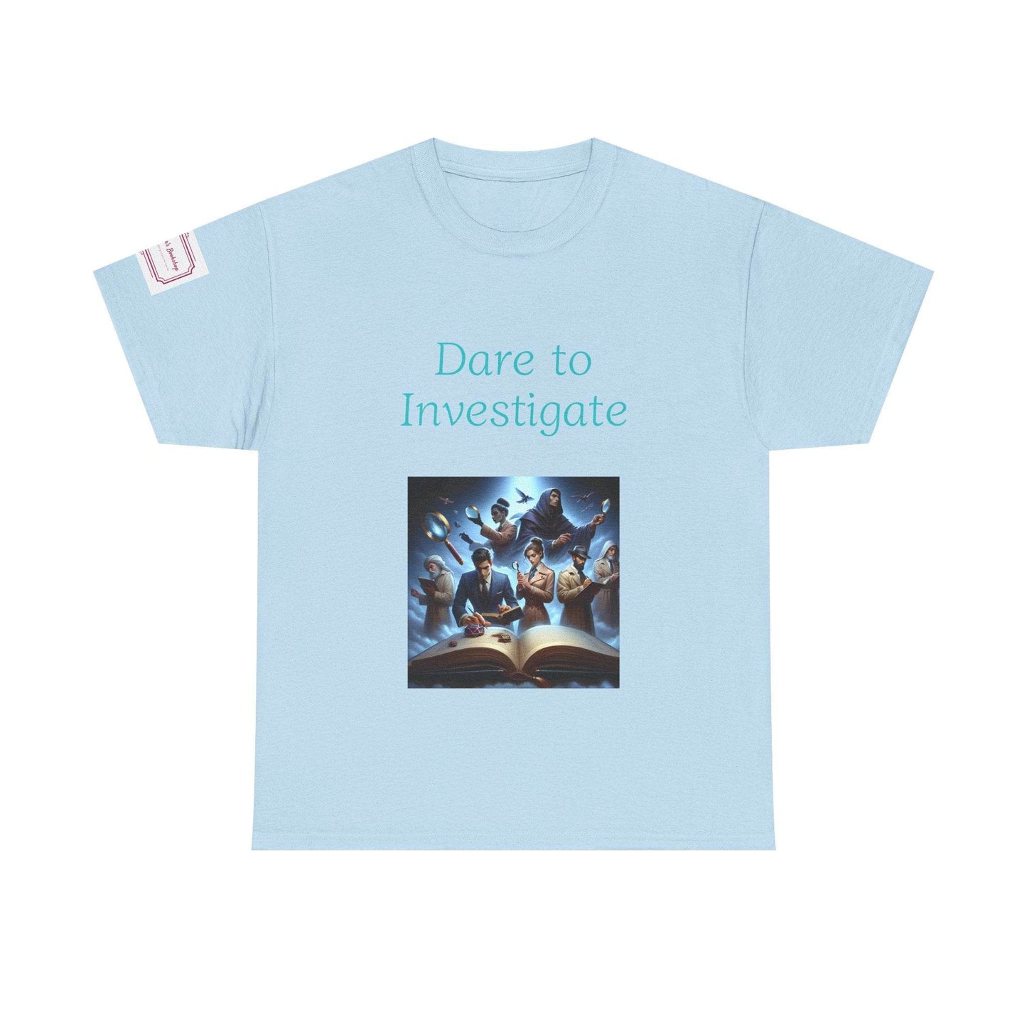 Investigate - Unisex Heavy Cotton Tee - Crime/Mystery Books - The Dreamer's Bookshop.
