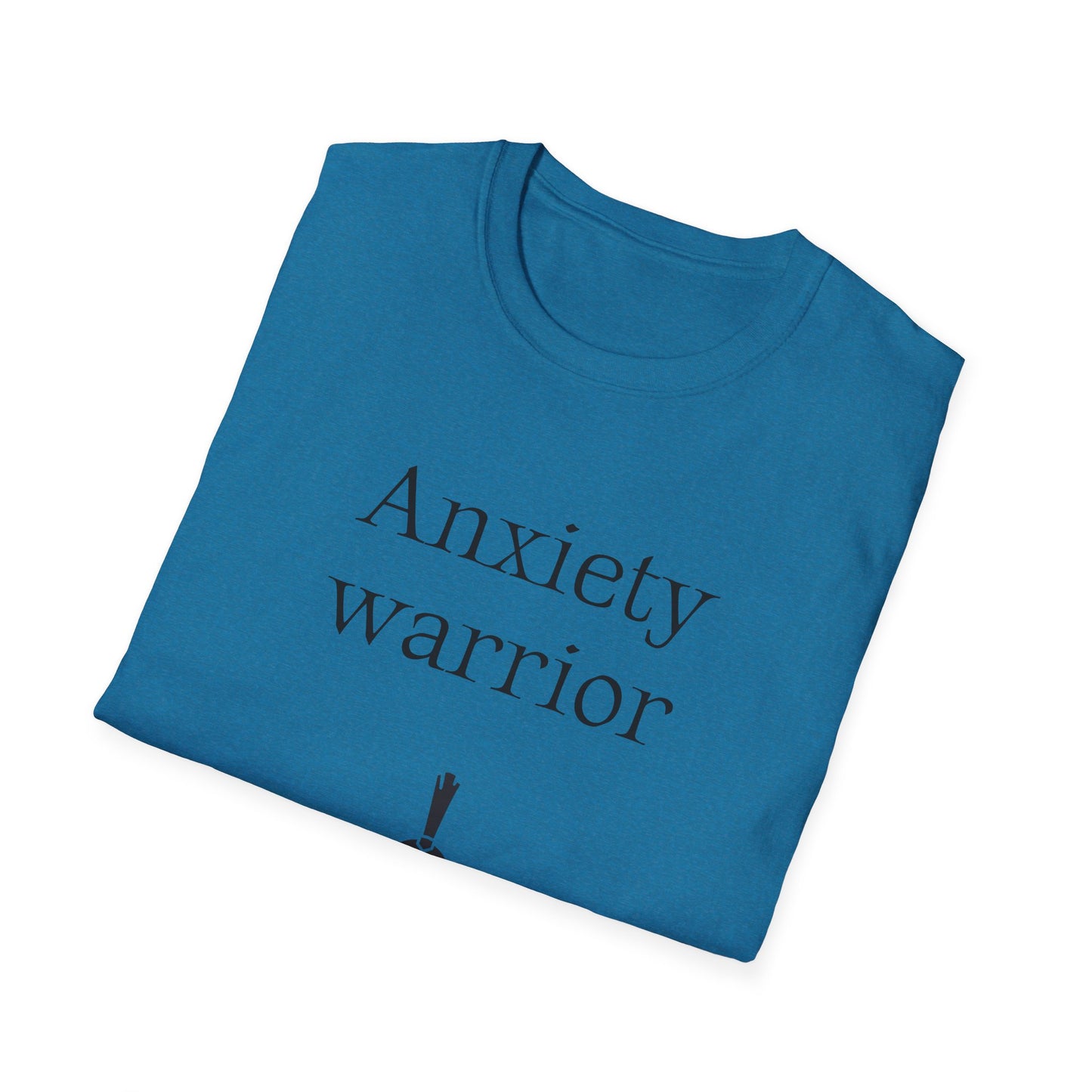 Anxiety Warrior Unisex Softstyle T-Shirt - Empowering Battle Against Mental Health