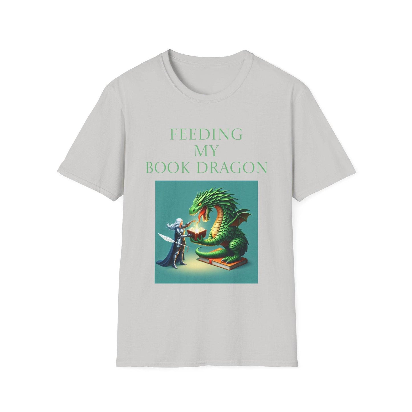 Unisex Softstyle T-Shirt - 'Book Dragon' - The Dreamer's Bookshop.