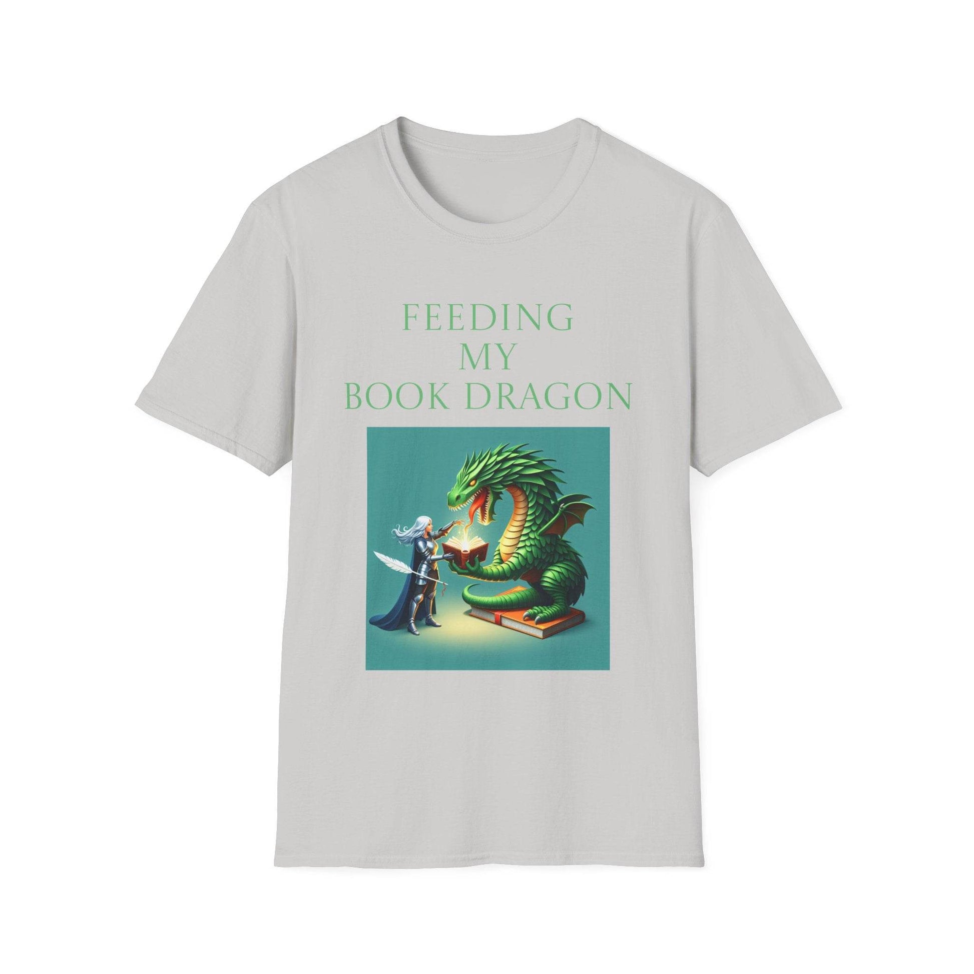 Unisex Softstyle T-Shirt - 'Book Dragon' - The Dreamer's Bookshop.