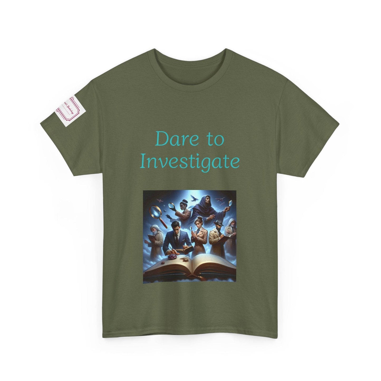 Investigate - Unisex Heavy Cotton Tee - Crime/Mystery Books - The Dreamer's Bookshop.