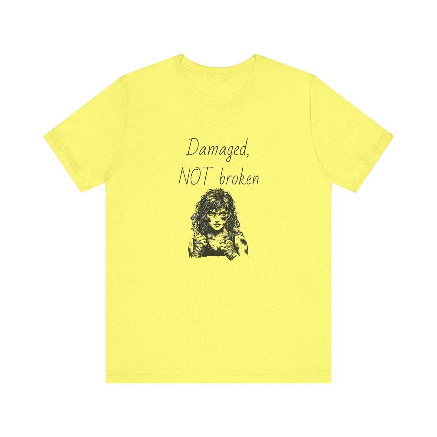 Damaged, NOT broken Inspirational T-Shirt | Unisex Short Sleeve Tee - The Dreamer's Bookshop.