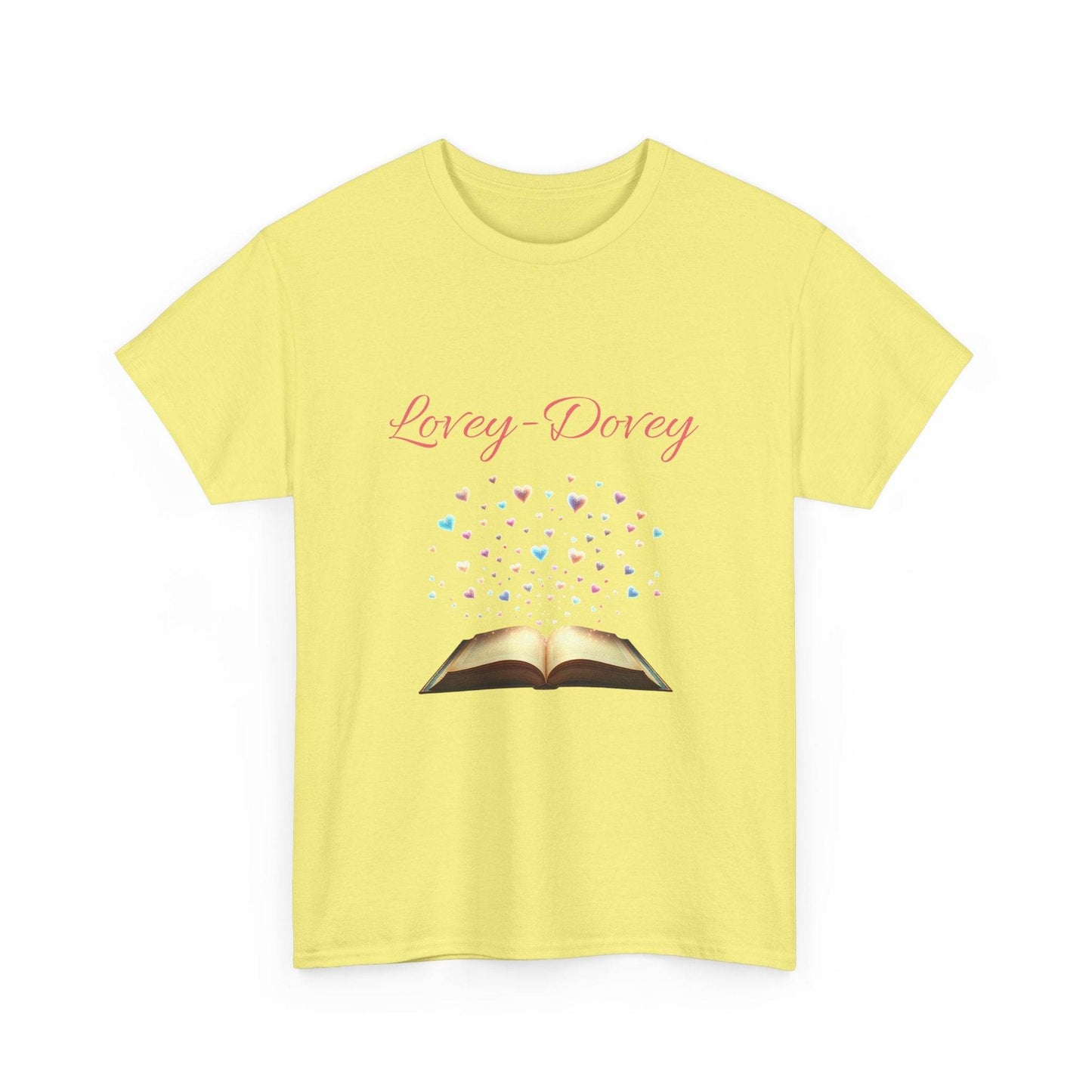 Lovey-Dovey - Graphic Tee - Unisex Heavy Cotton T-Shirt for Book Lovers - The Dreamer's Bookshop.