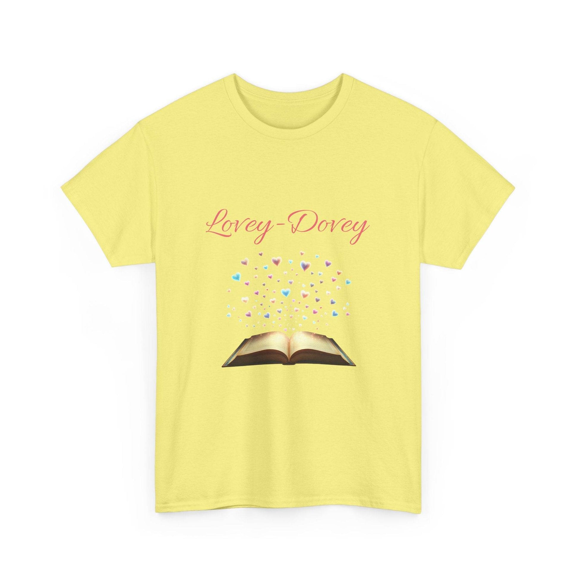 Lovey-Dovey - Graphic Tee - Unisex Heavy Cotton T-Shirt for Book Lovers - The Dreamer's Bookshop.