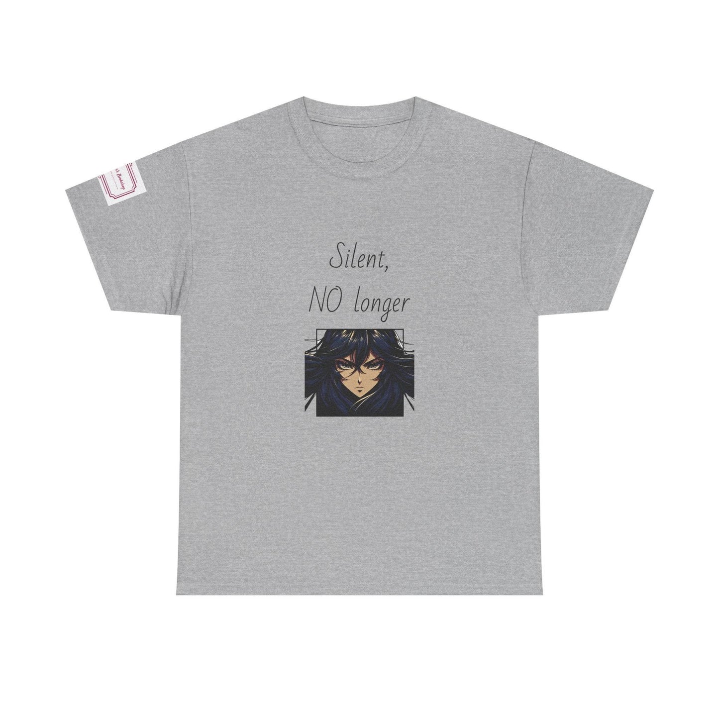 Silent, NO longer - Inspirational Unisex Heavy Cotton Tee - The Dreamer's Bookshop.
