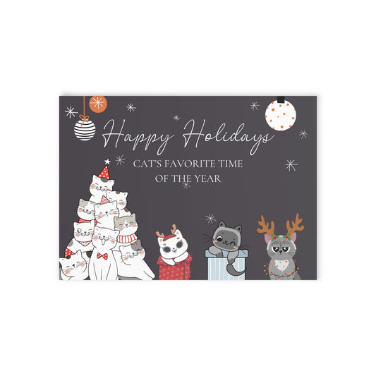 The Dreamer's Bookshop "Cat's Grey XMas" Cute Christmas Cards
