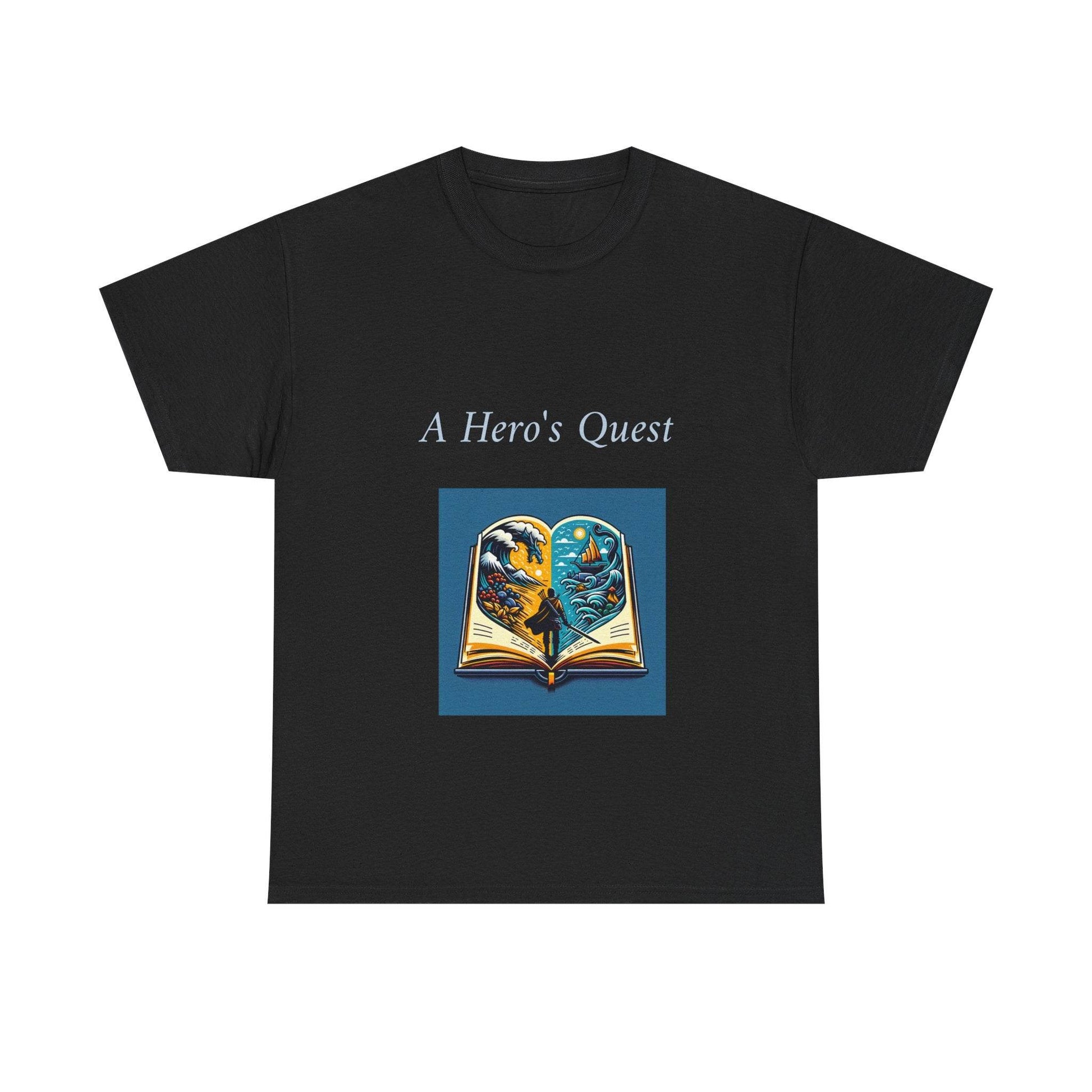 Adventure - Unisex Heavy Cotton Tee - Hero's Quest - The Dreamer's Bookshop.