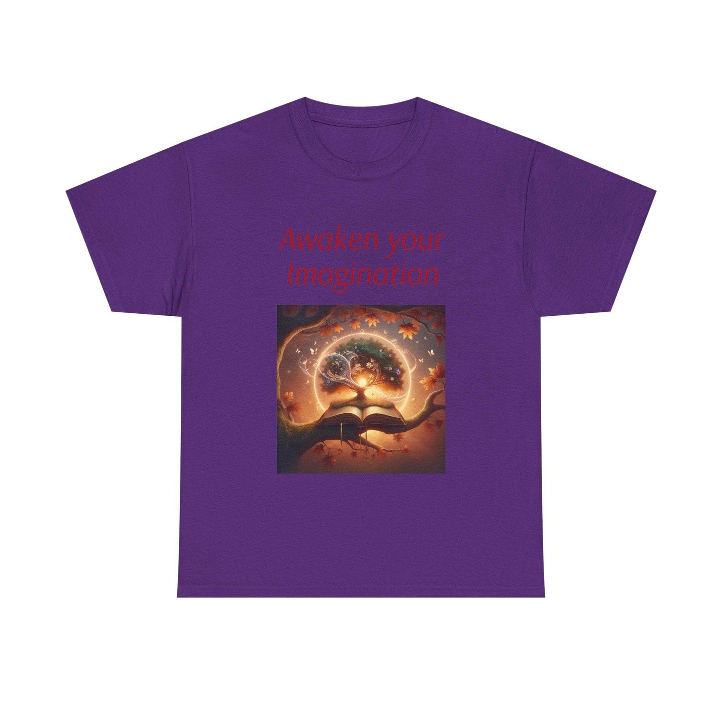 Awaken Your Imagination Unisex Heavy Cotton Tee - Inspiring Art Shirt - The Dreamer's Bookshop.