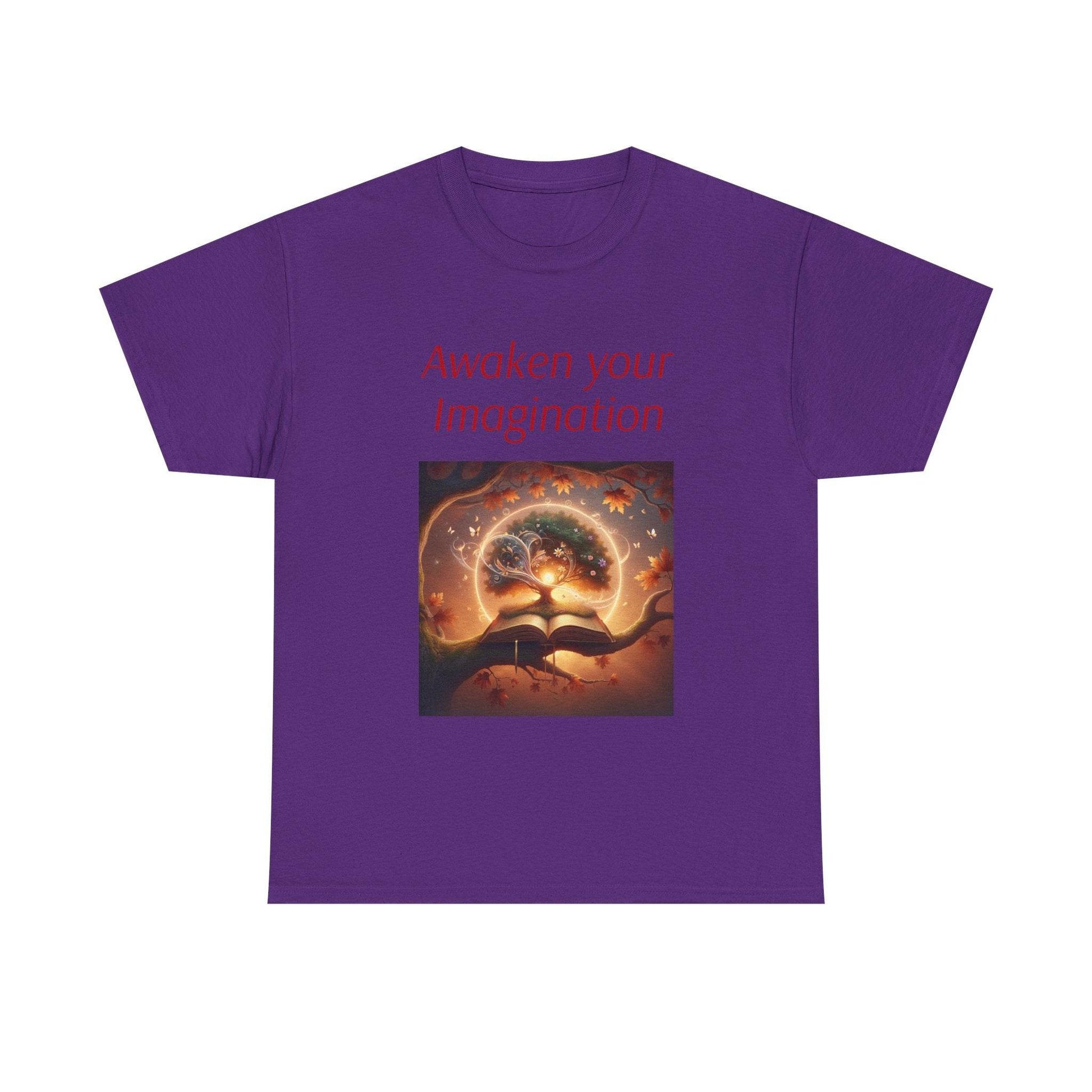 Awaken Your Imagination Unisex Heavy Cotton Tee - Inspiring Art Shirt - The Dreamer's Bookshop.