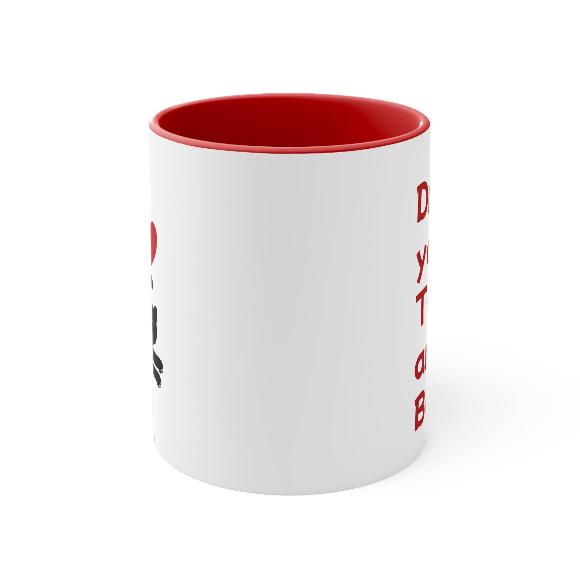 Funny Cat Love Accent Mug - 11oz Drink your Tea Cup - The Dreamer's Bookshop.