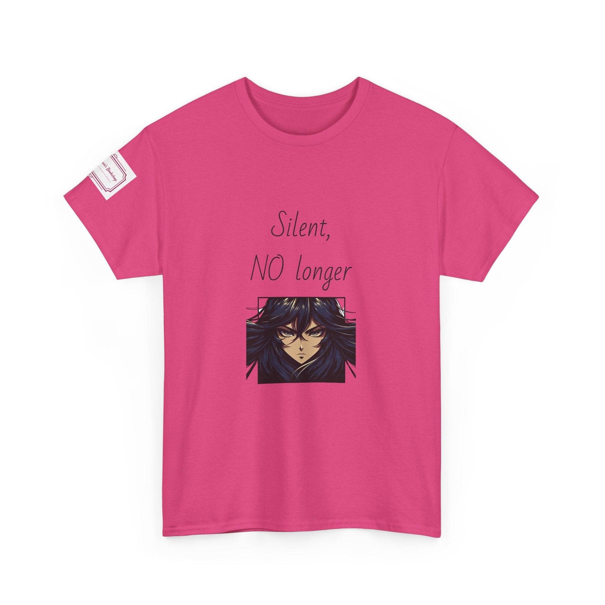 Silent, NO longer - Inspirational Unisex Heavy Cotton Tee - The Dreamer's Bookshop.