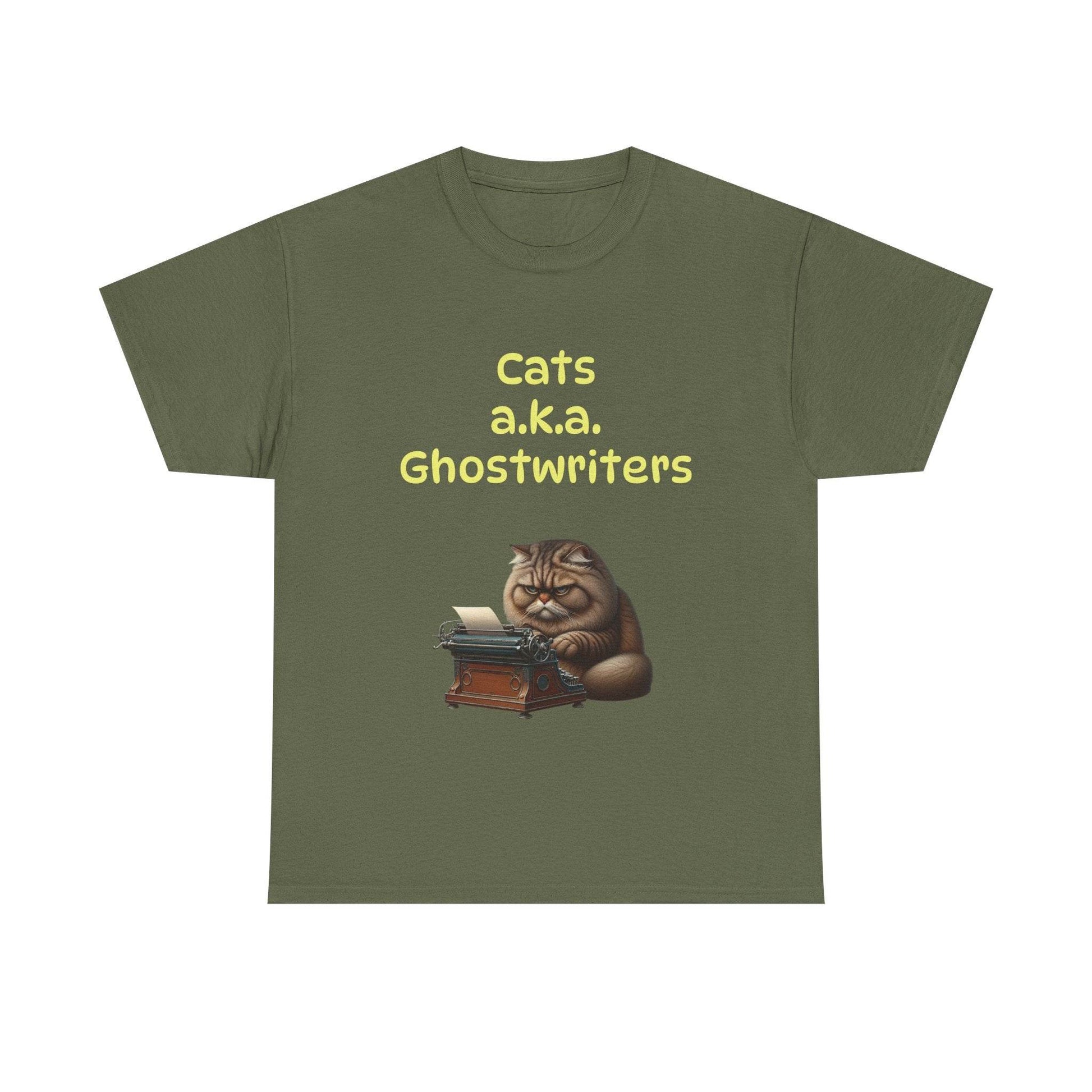 Cats Ghostwriters - A Unisex Heavy Cotton Tee - Perfect for Book Lovers - The Dreamer's Bookshop.