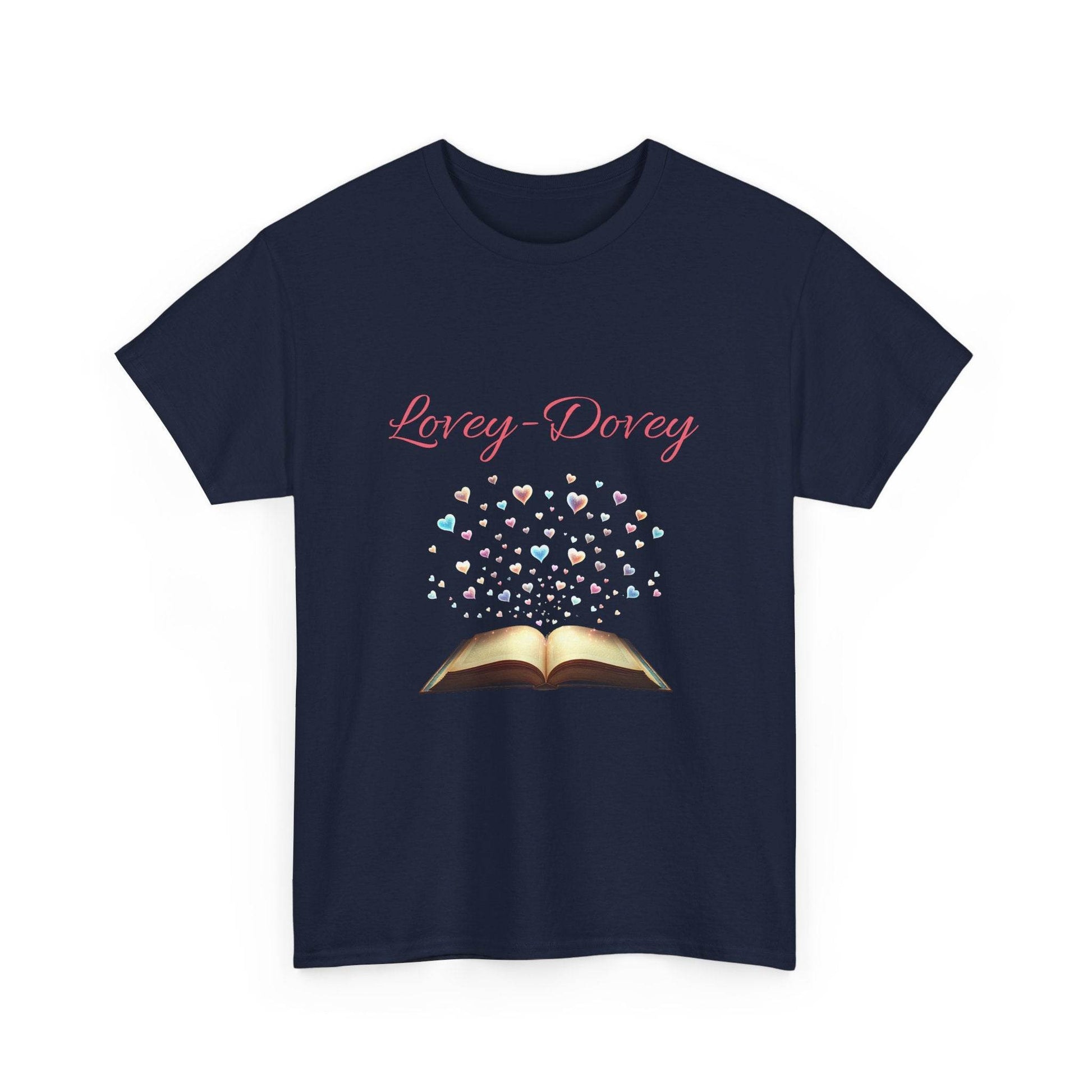 Lovey-Dovey - Graphic Tee - Unisex Heavy Cotton T-Shirt for Book Lovers - The Dreamer's Bookshop.