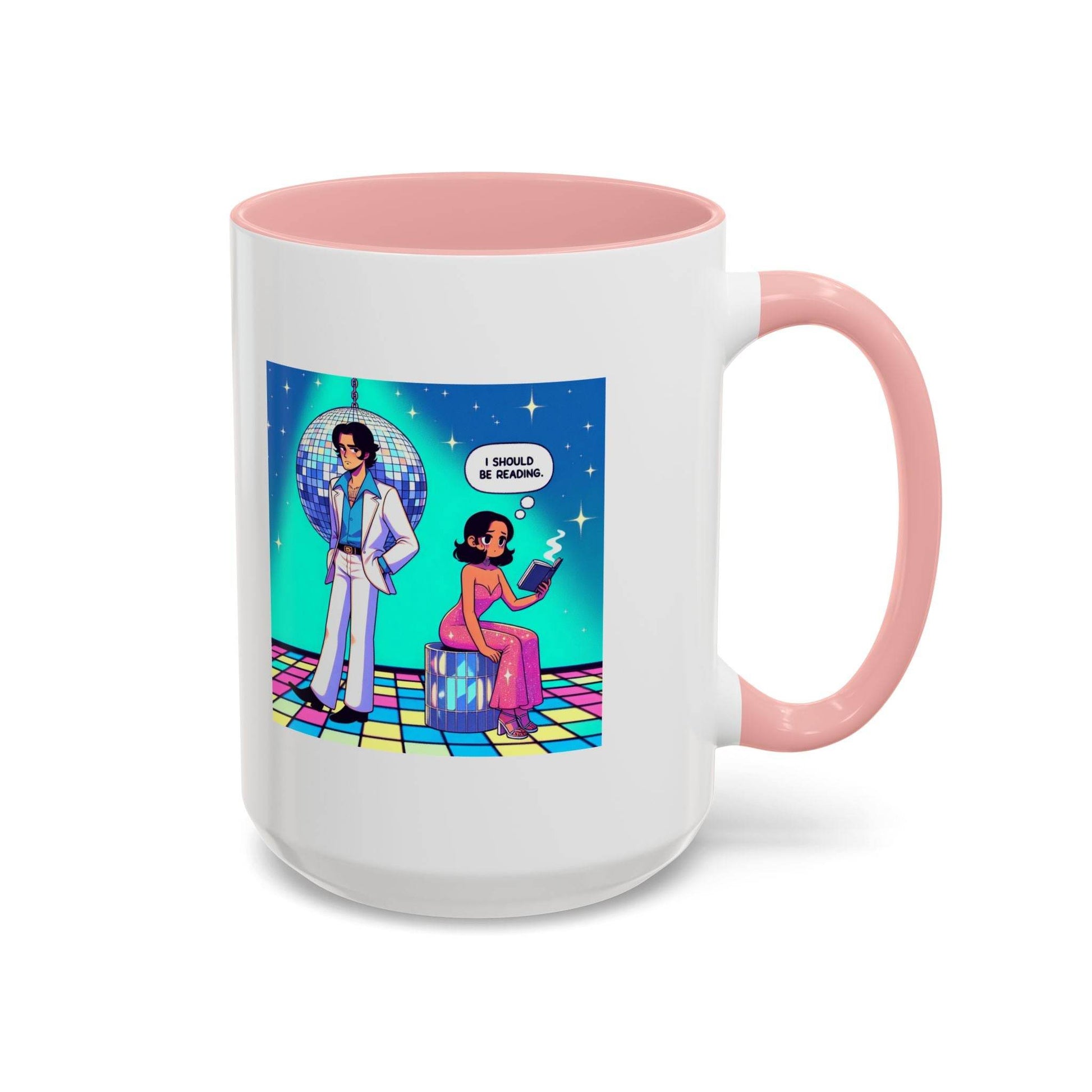 Party Vibe Accent Coffee Mug - Fun Reading Motivation Design - The Dreamer's Bookshop.