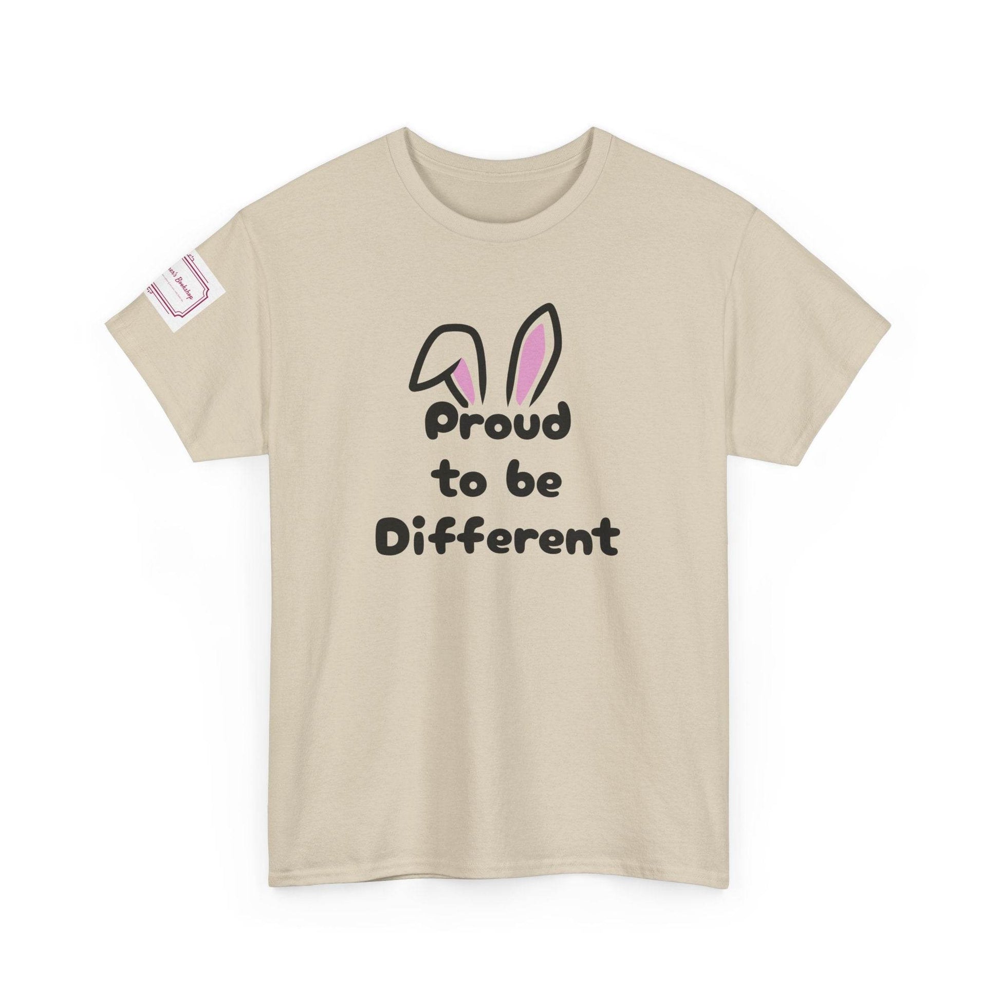 Proud to be Different Unisex Heavy Cotton Tee - Celebrate Individuality - The Dreamer's Bookshop.