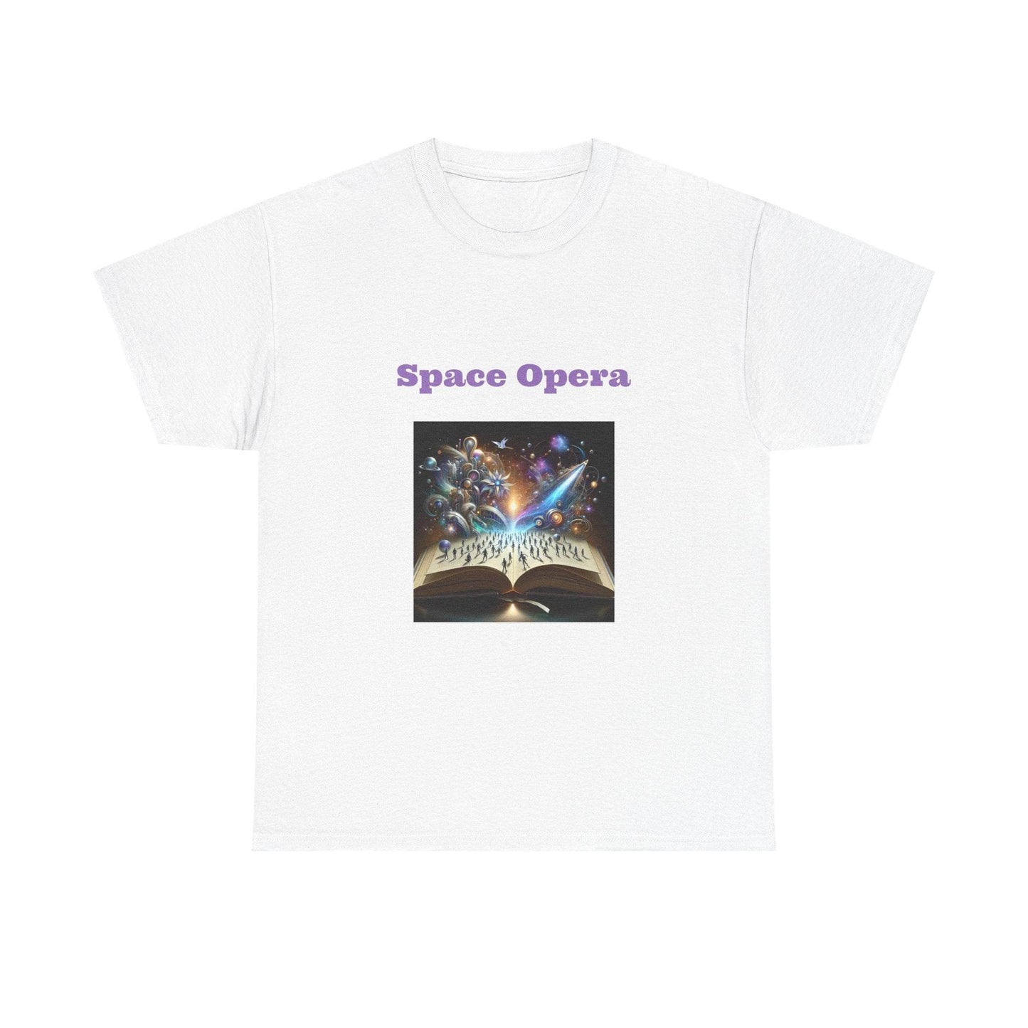 Space Opera - Graphic Tee - Unisex Heavy Cotton T-Shirt Sci-Fi Books - The Dreamer's Bookshop.