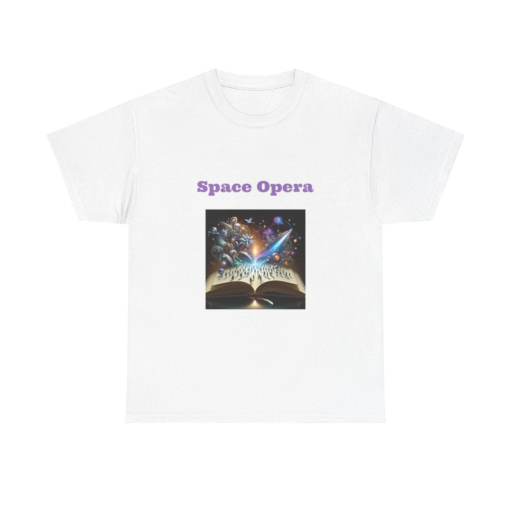 Space Opera - Graphic Tee - Unisex Heavy Cotton T-Shirt Sci-Fi Books - The Dreamer's Bookshop.
