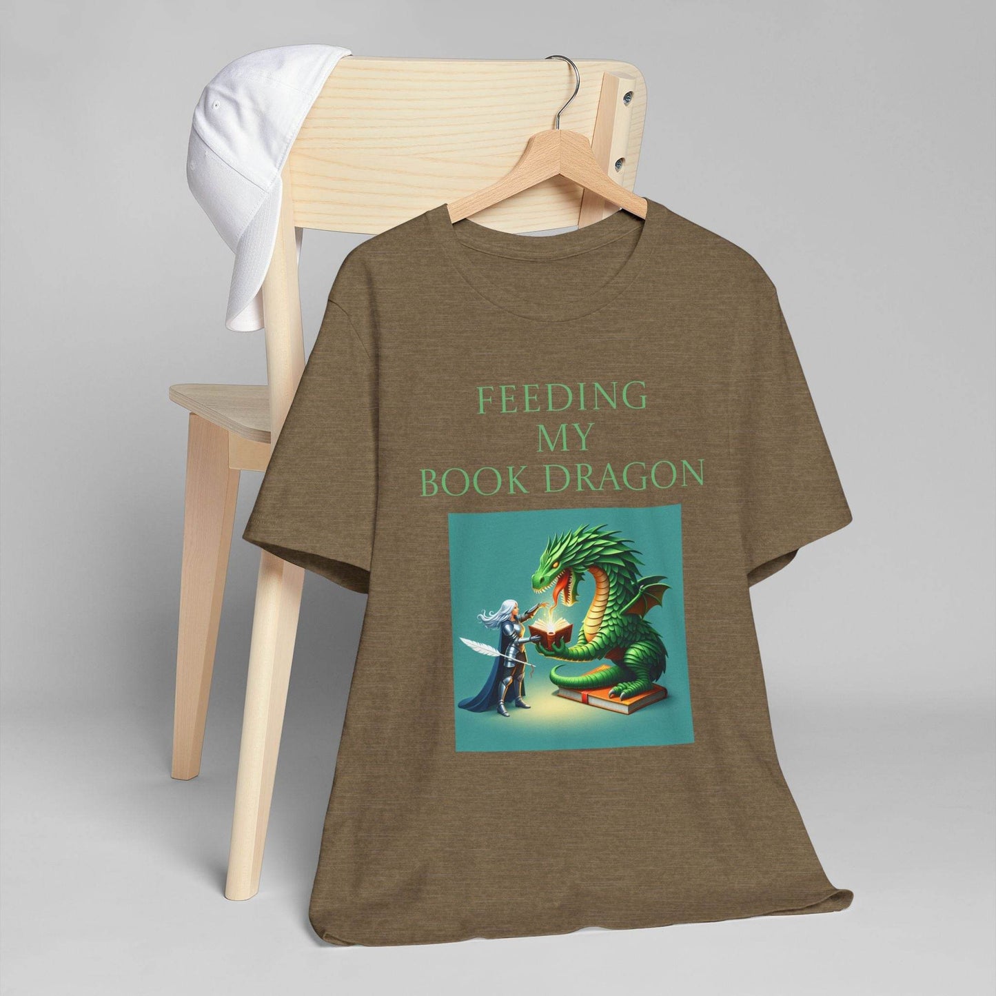 Unisex Jersey T-Shirt - Book Dragon - The Dreamer's Bookshop.
