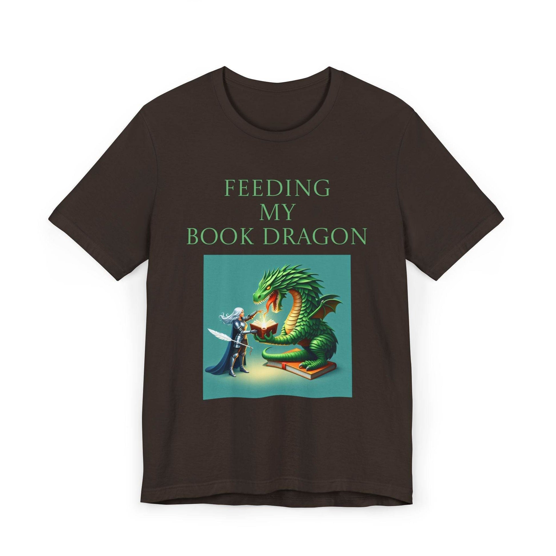 Unisex Jersey T-Shirt - Book Dragon - The Dreamer's Bookshop.