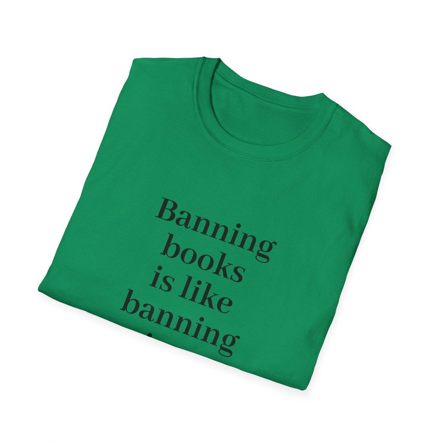 Unisex Softstyle T-Shirt - 'Banning Books' - The Dreamer's Bookshop.