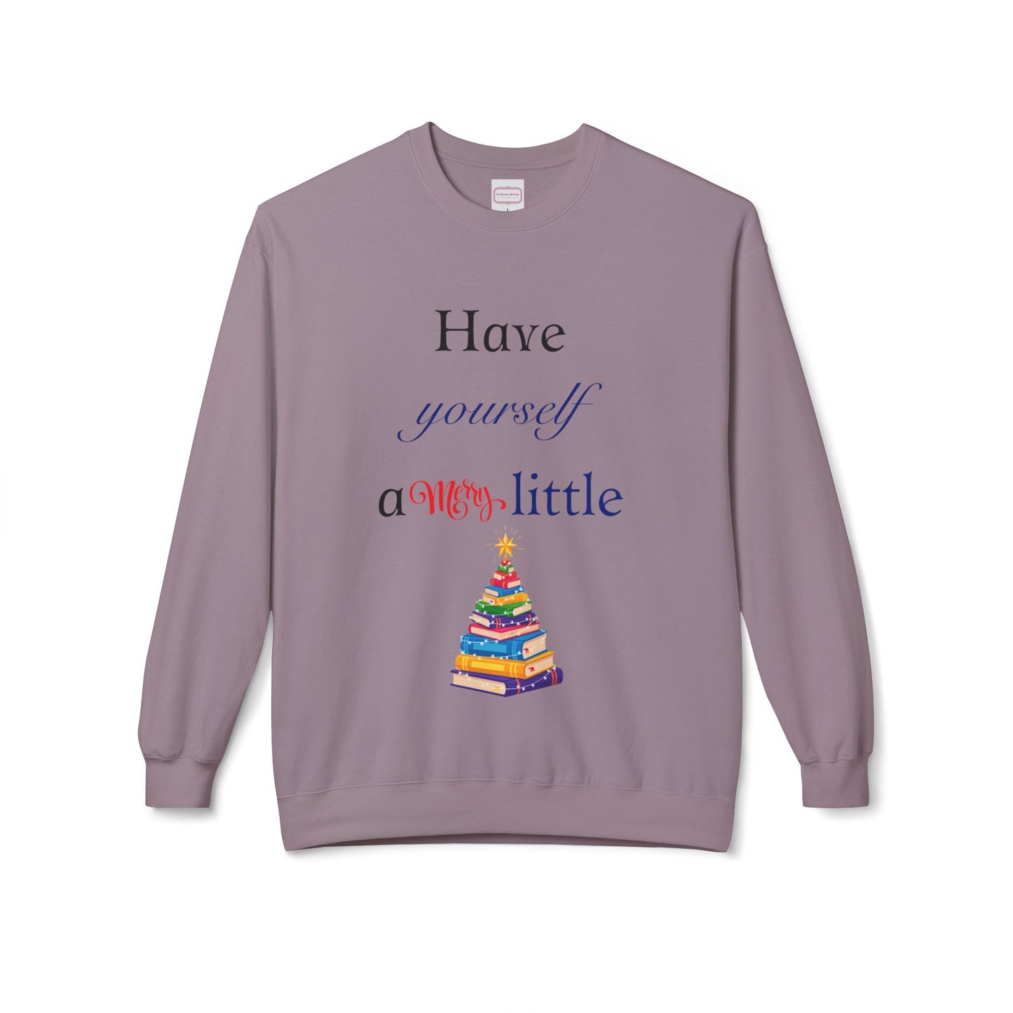 A Merry Little Bookmas - Unisex Fleece Crewneck Sweatshirt
