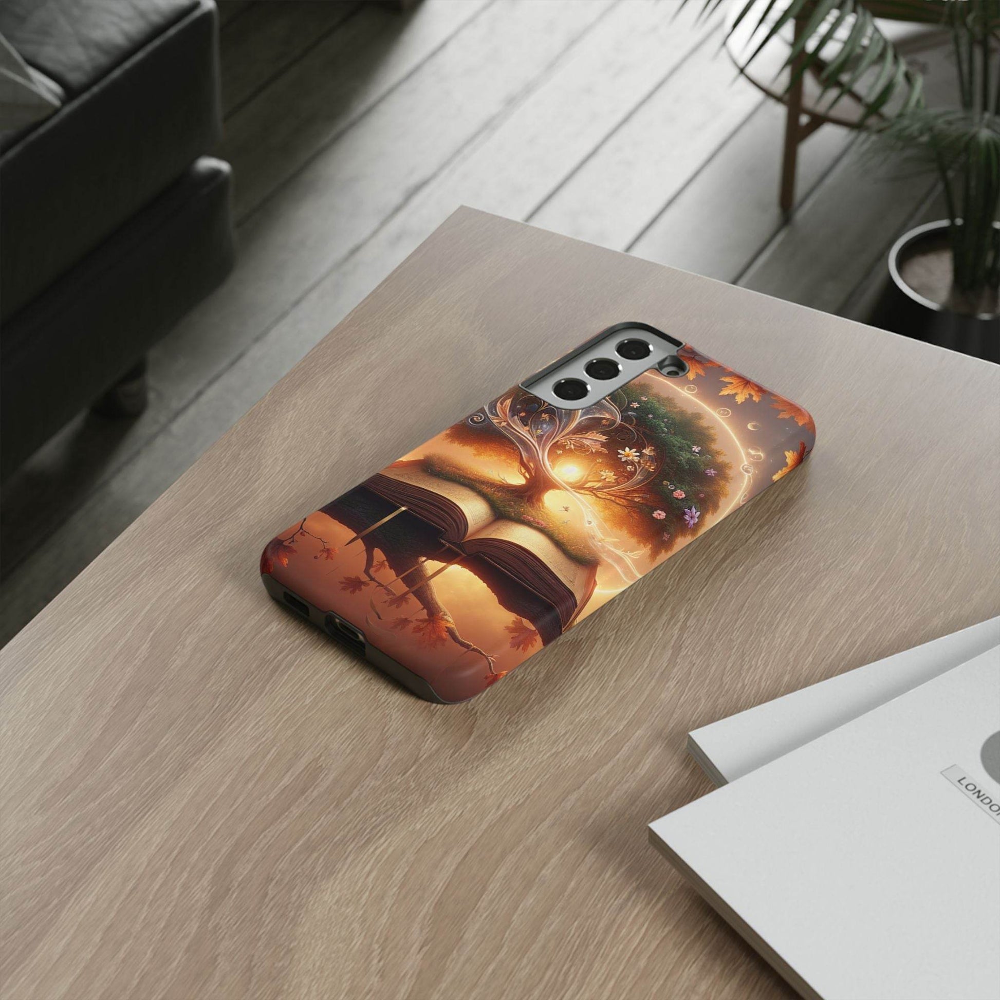 Nature-Inspired iPhone & Samsung Phone Case with Tree of Life Design - The Dreamer's Bookshop.