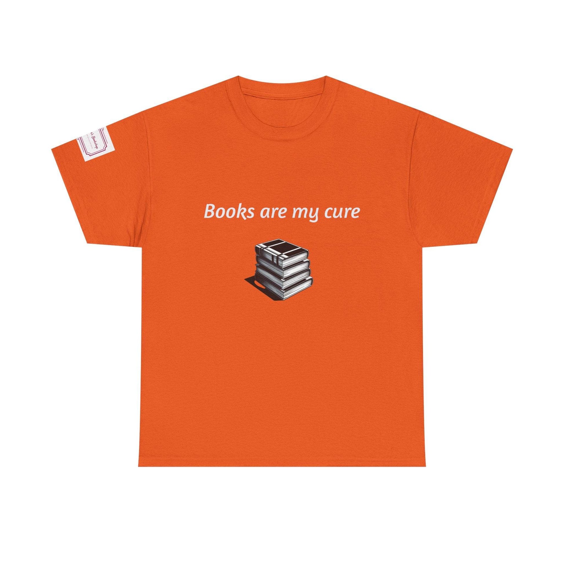 Books are my cure - Inspirational Unisex Heavy Cotton Tee - The Dreamer's Bookshop.