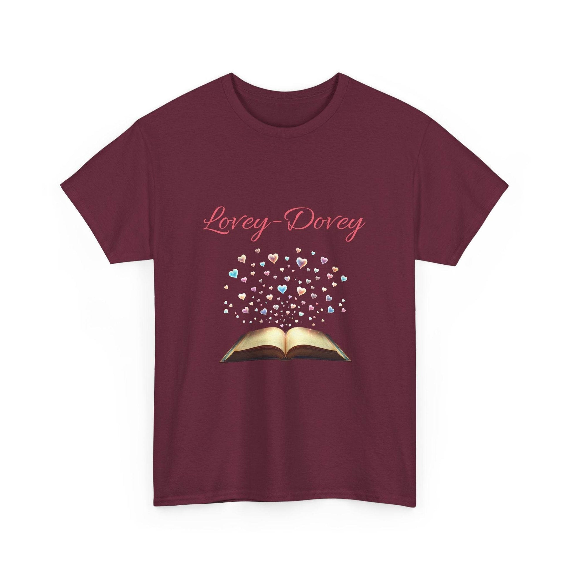 Lovey-Dovey - Graphic Tee - Unisex Heavy Cotton T-Shirt for Book Lovers - The Dreamer's Bookshop.