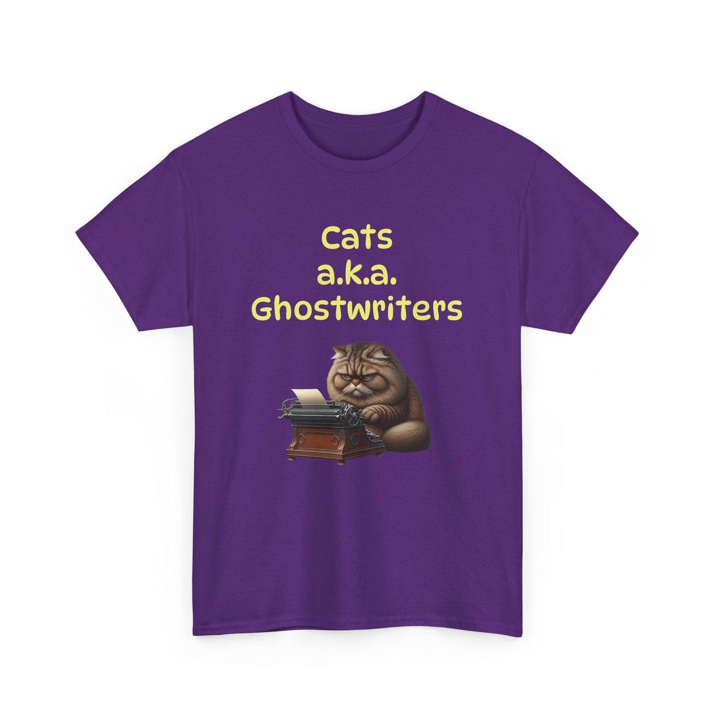 Cats Ghostwriters - A Unisex Heavy Cotton Tee - Perfect Gift for Book Lovers - The Dreamer's Bookshop.
