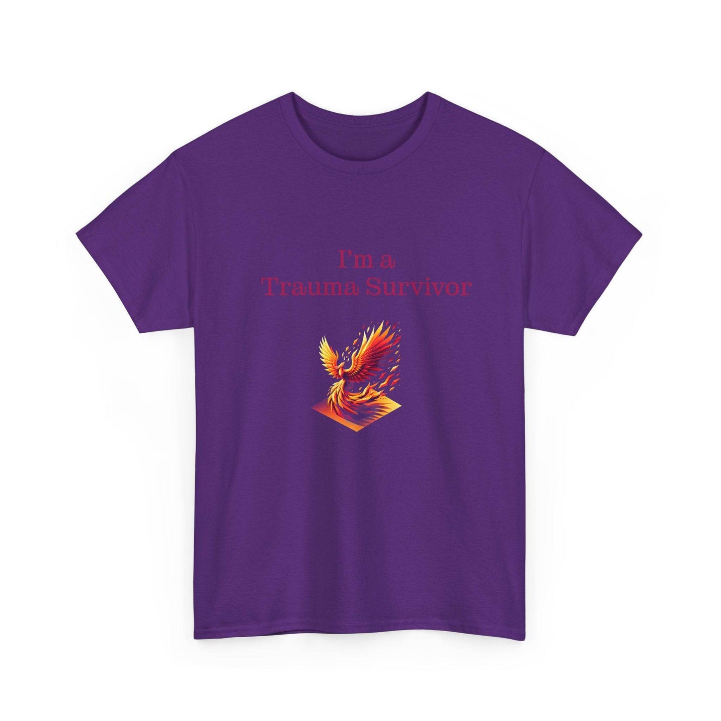 Trauma Survivor Unisex Heavy Cotton Tee - Empowering Apparel for Health Awareness - The Dreamer's Bookshop.