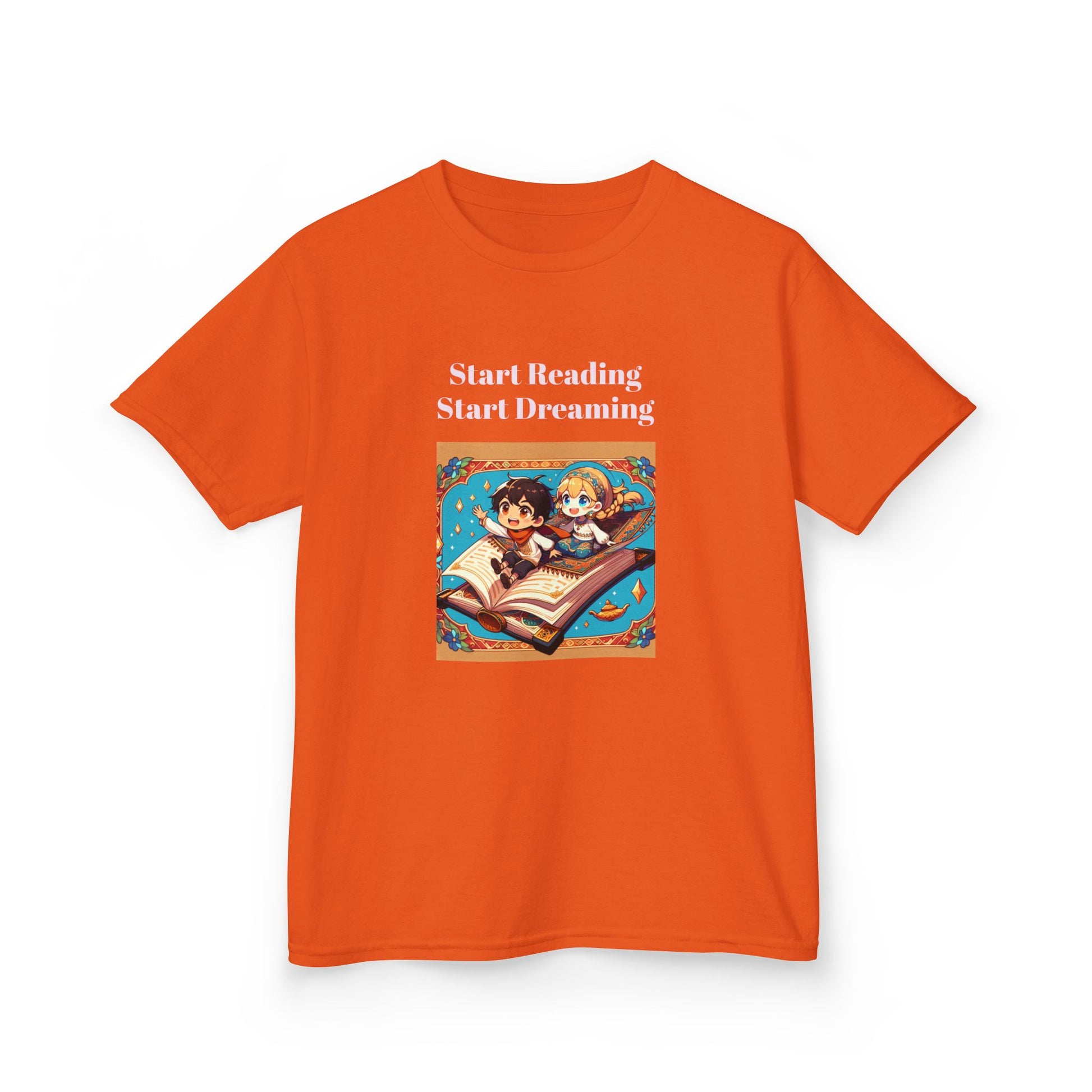CA- Kids Heavy Cotton Tee - "Start Reading, Start Dreaming" - Fun & Inspirational T-Shirt for Young Readers - The Dreamer's Bookshop.