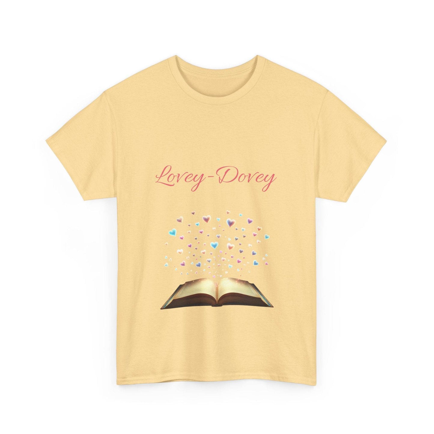 Lovey-Dovey - Unisex Heavy Cotton Tee - Sweet Romance - The Dreamer's Bookshop.