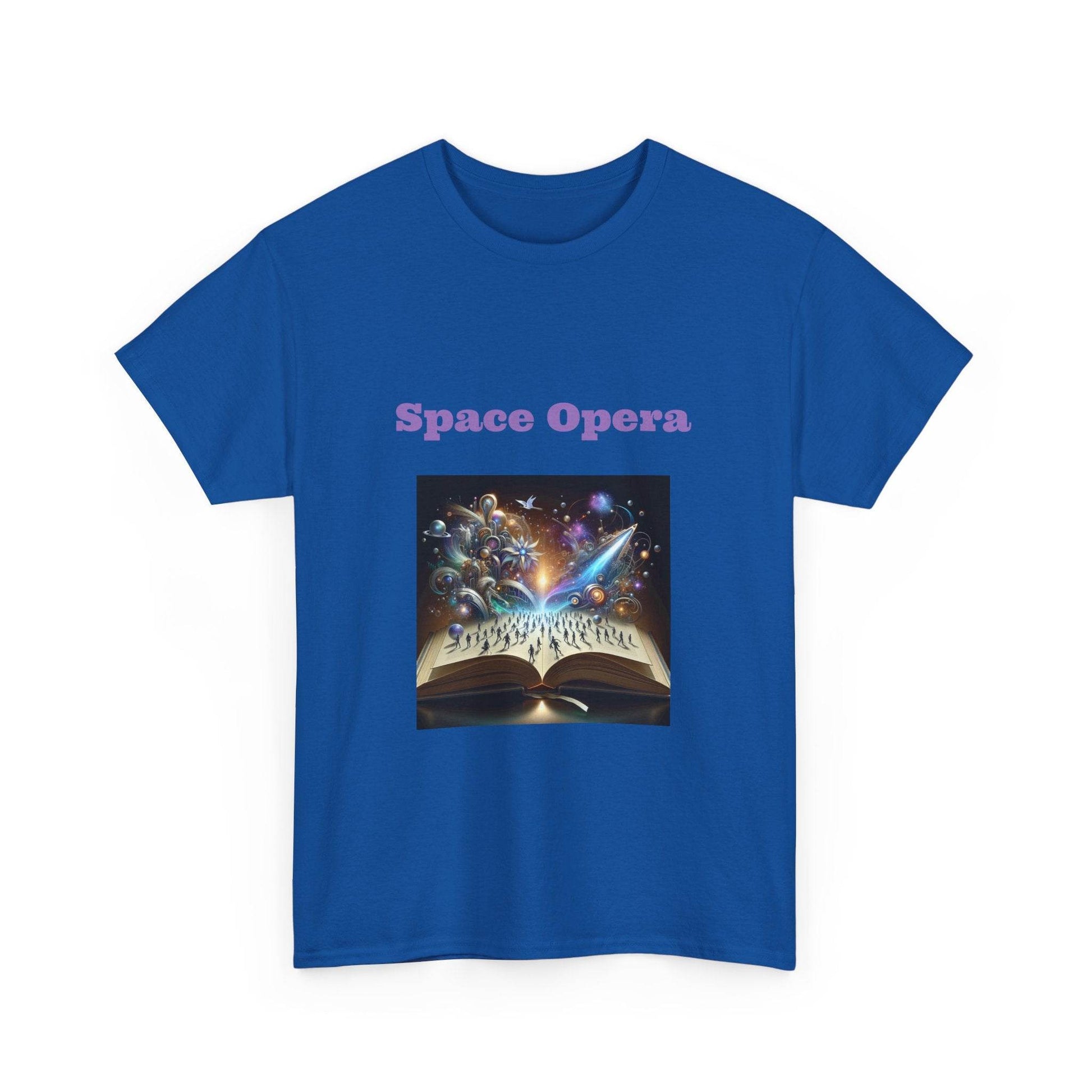 Space Opera - Graphic Tee - Unisex Heavy Cotton T-Shirt Sci-Fi Books - The Dreamer's Bookshop.