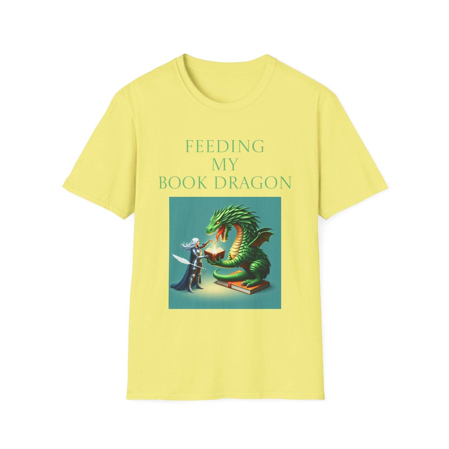 Unisex Softstyle T-Shirt - 'Book Dragon' - The Dreamer's Bookshop.