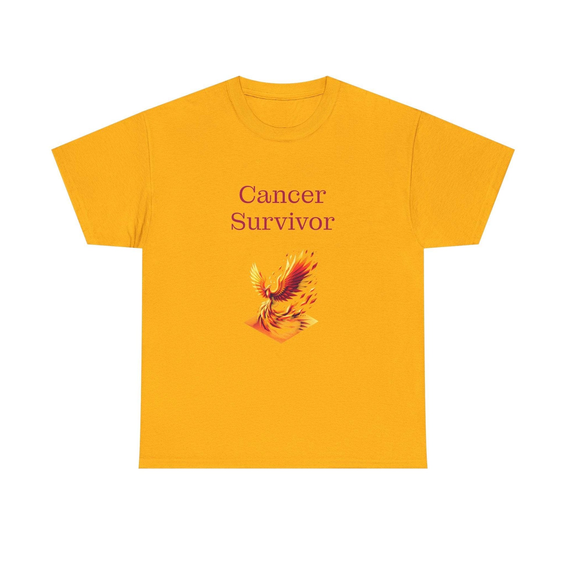 Cancer Survivor Unisex Heavy Cotton Tee - Empowering Apparel for Health Awareness - The Dreamer's Bookshop.