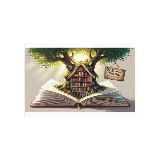 The Dreamer's Bookshop - Tree and Books Card - The Dreamer's Bookshop.