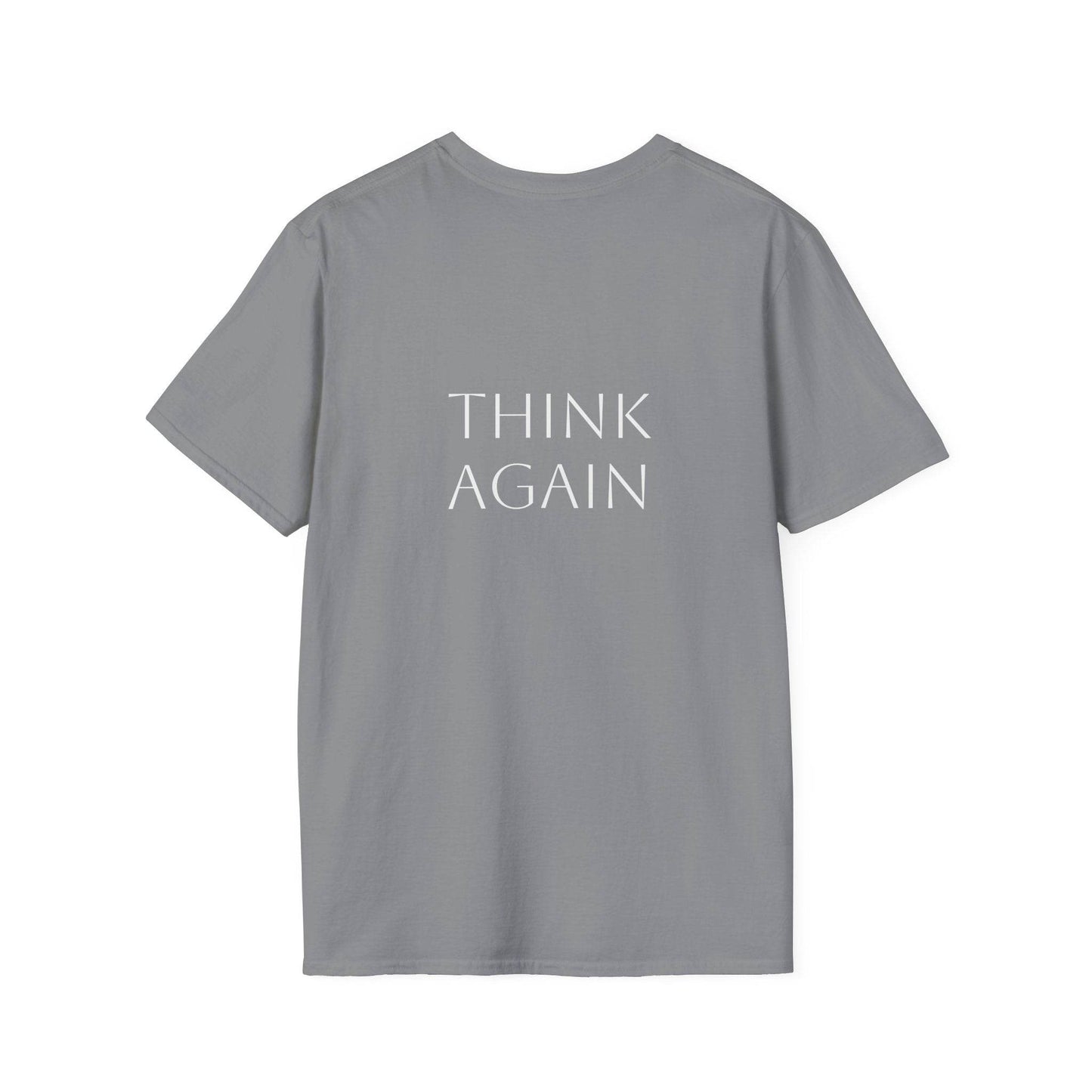 Unisex Softstyle T-Shirt - 'Think Again' - The Dreamer's Bookshop.