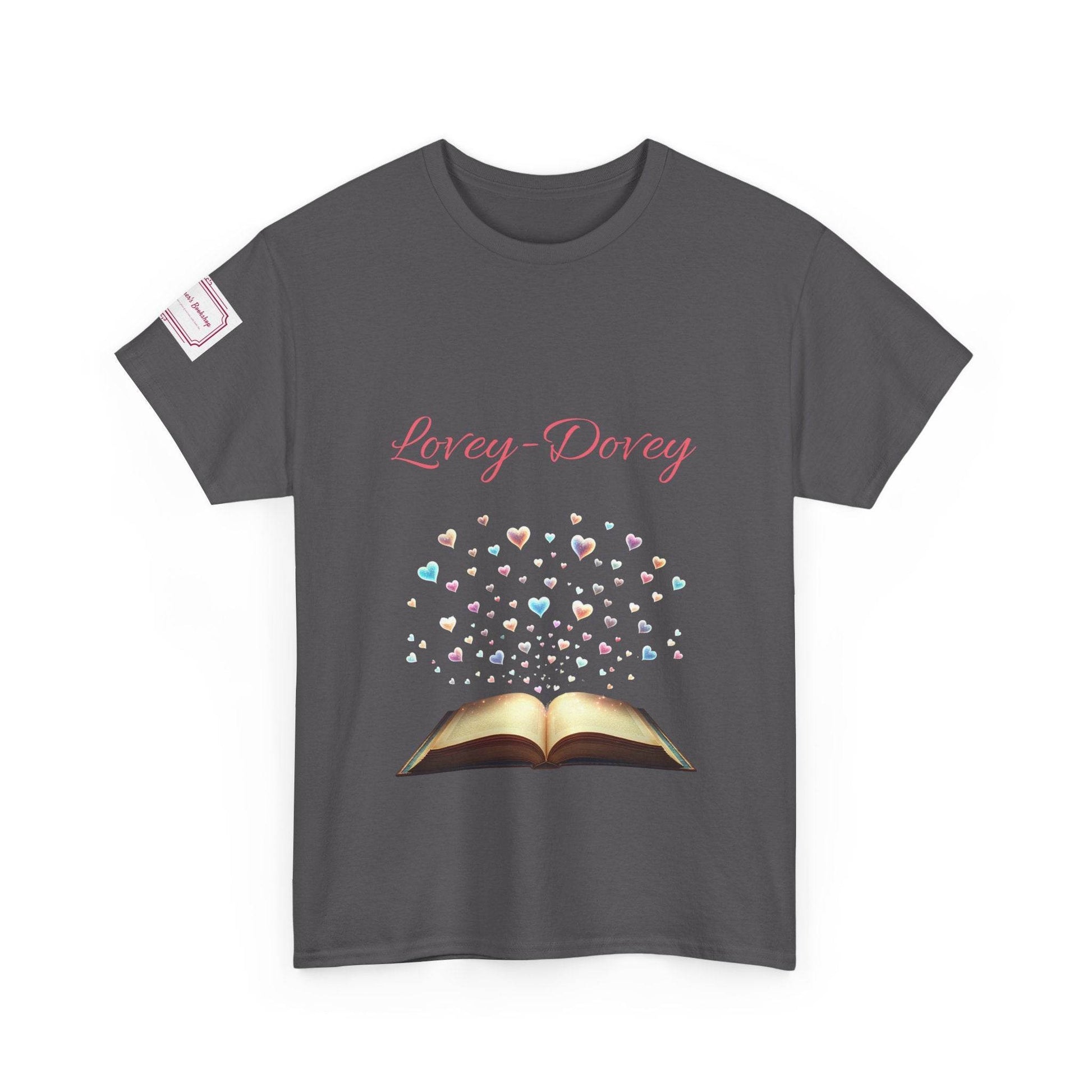 Lovey-Dovey - Graphic Unisex Heavy Cotton Tee - The Dreamer's Bookshop.
