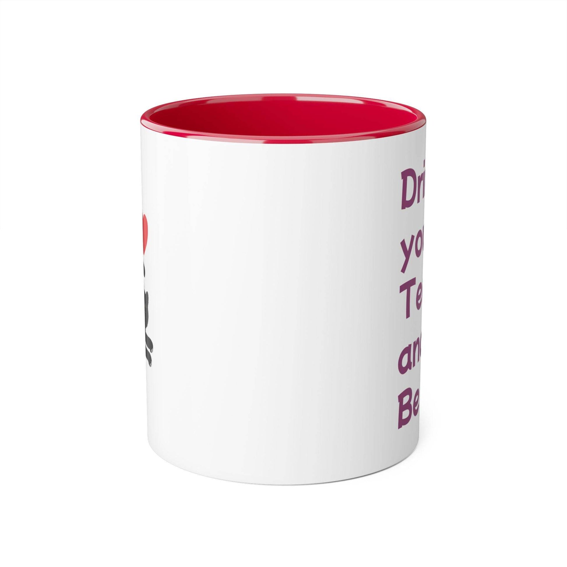 Drink your Tea Mug - 11oz Tea Cup for Cat Lovers - The Dreamer's Bookshop.