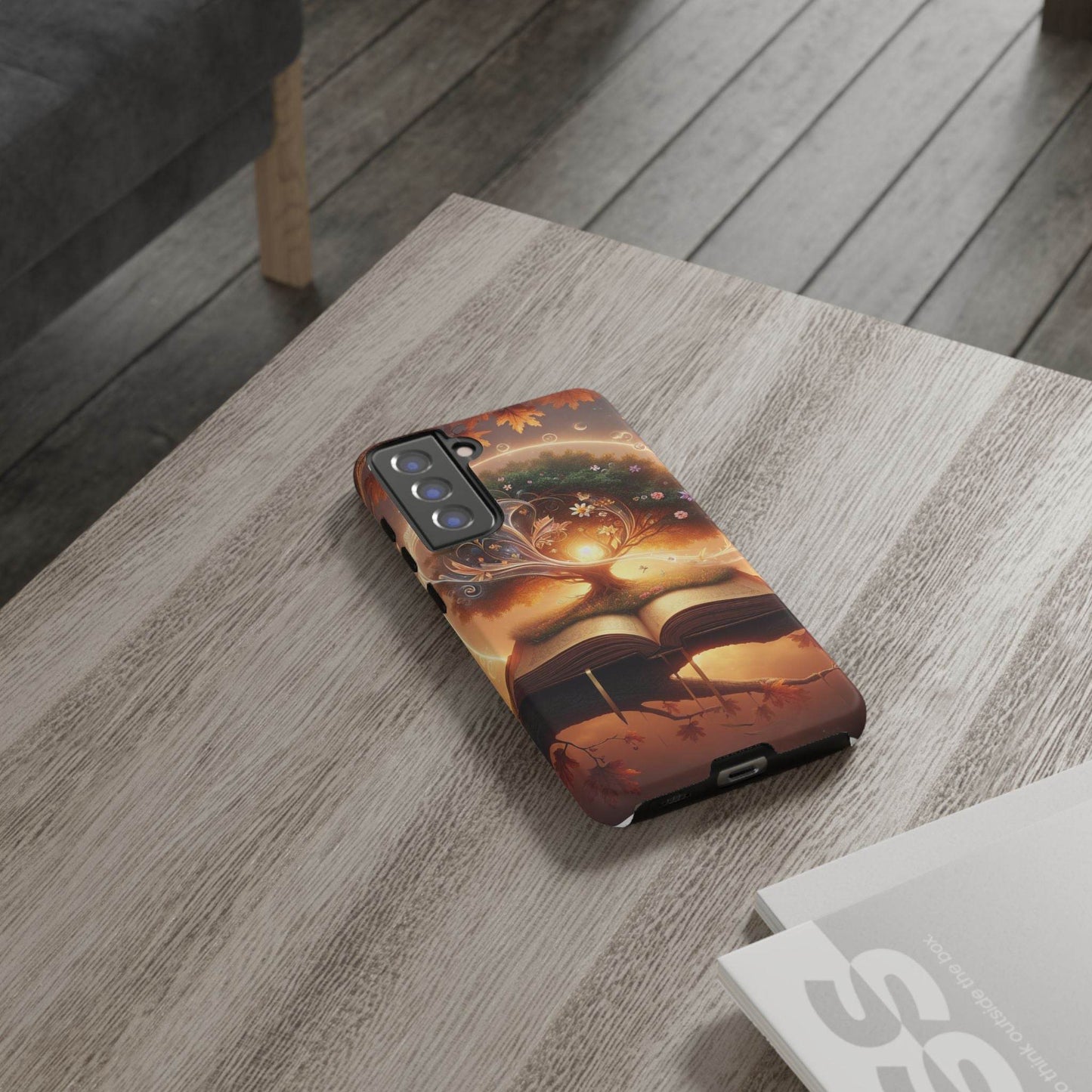 Nature-Inspired iPhone & Samsung Phone Case with Tree of Life Design - The Dreamer's Bookshop.