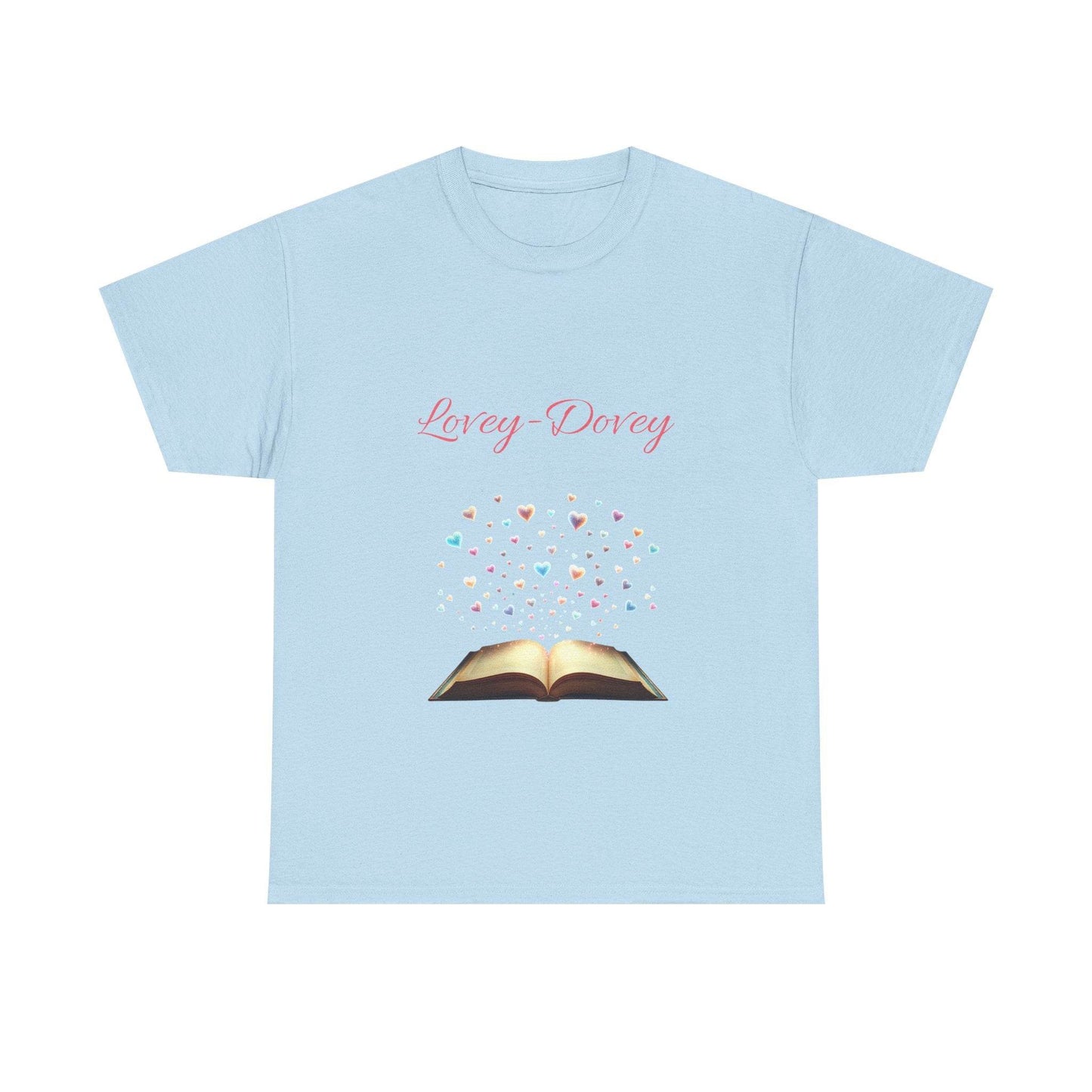 Lovey-Dovey - Unisex Heavy Cotton Tee - Sweet Romance - The Dreamer's Bookshop.